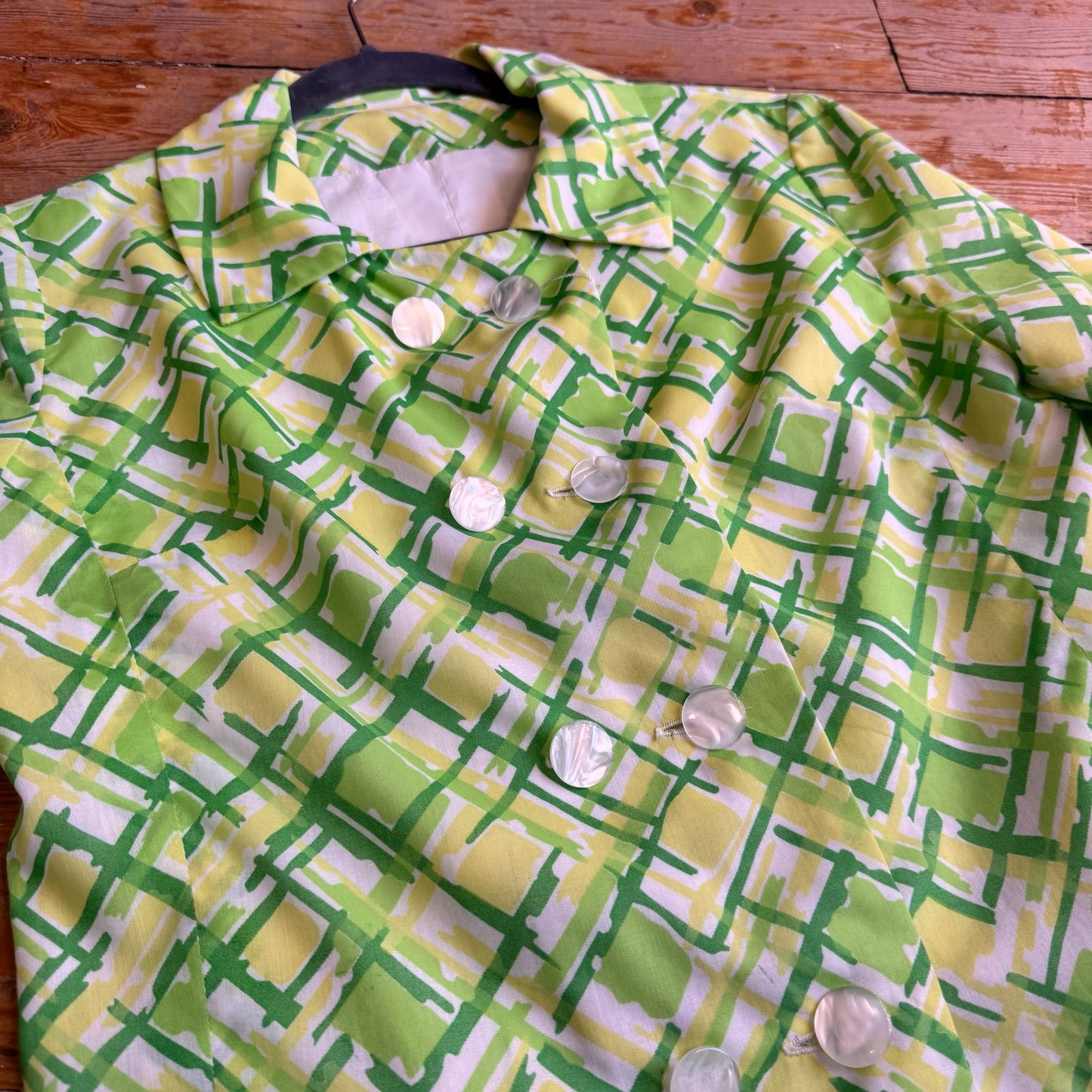 1960’s Ricci Michaels for Harrods Abstract Check Jacket UK 10-12