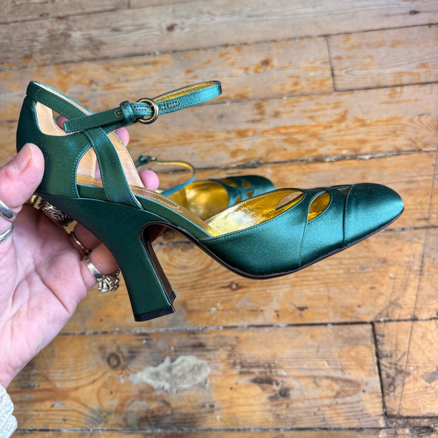 Miu Miu Green Satin Pumps UK 6