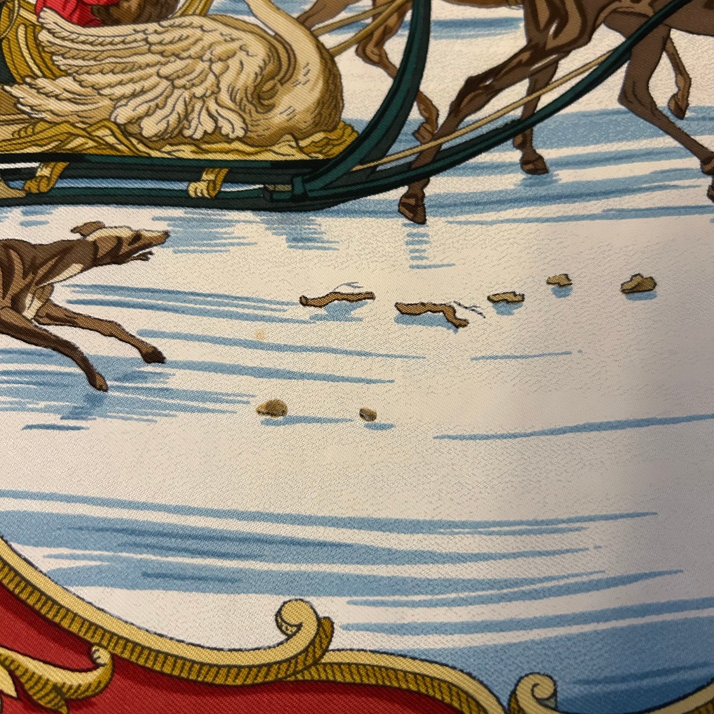 1991 Hermés Les Plaisirs Du Froid 90x90 Silk Scarf