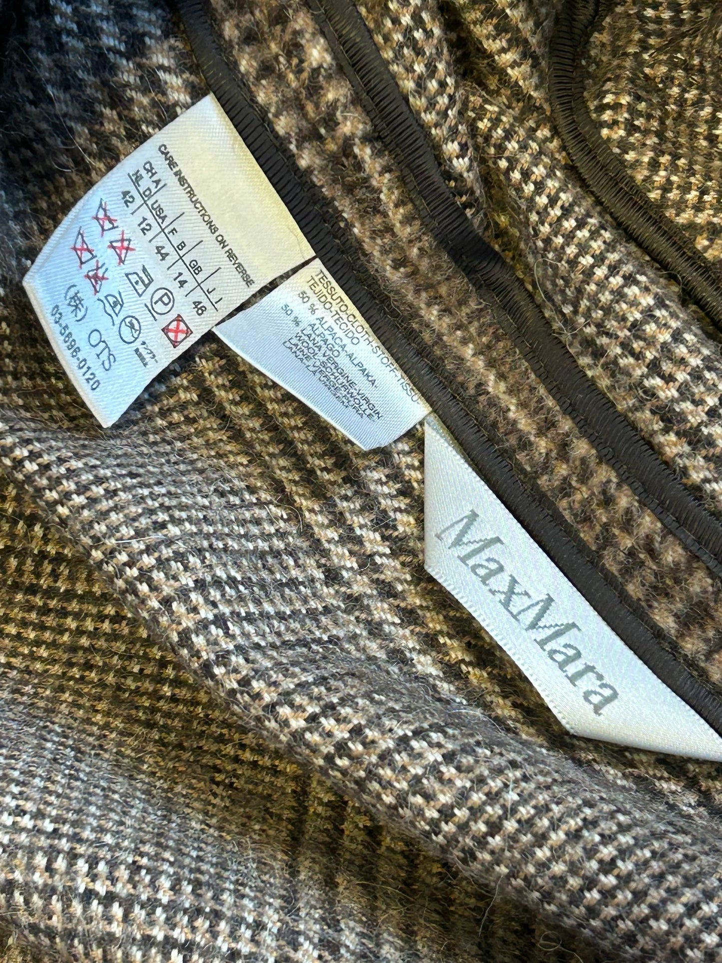 Max Mara Alpaca and Wool Coat UK 14