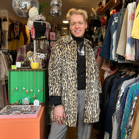 1950’s Faux Ocelot Fur Coat UK 10-14