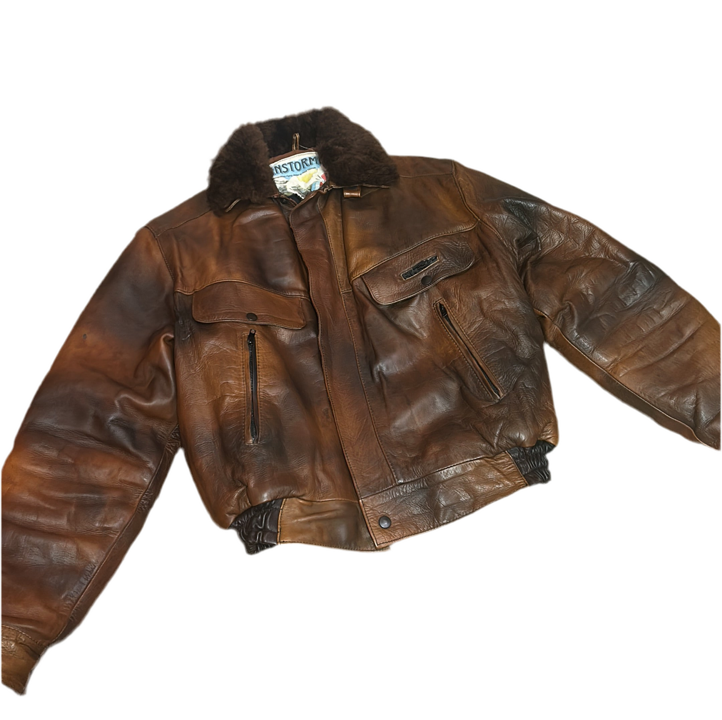 1980’s Barnstormer Leather and Sheepskin Flying Jacket Men’s L