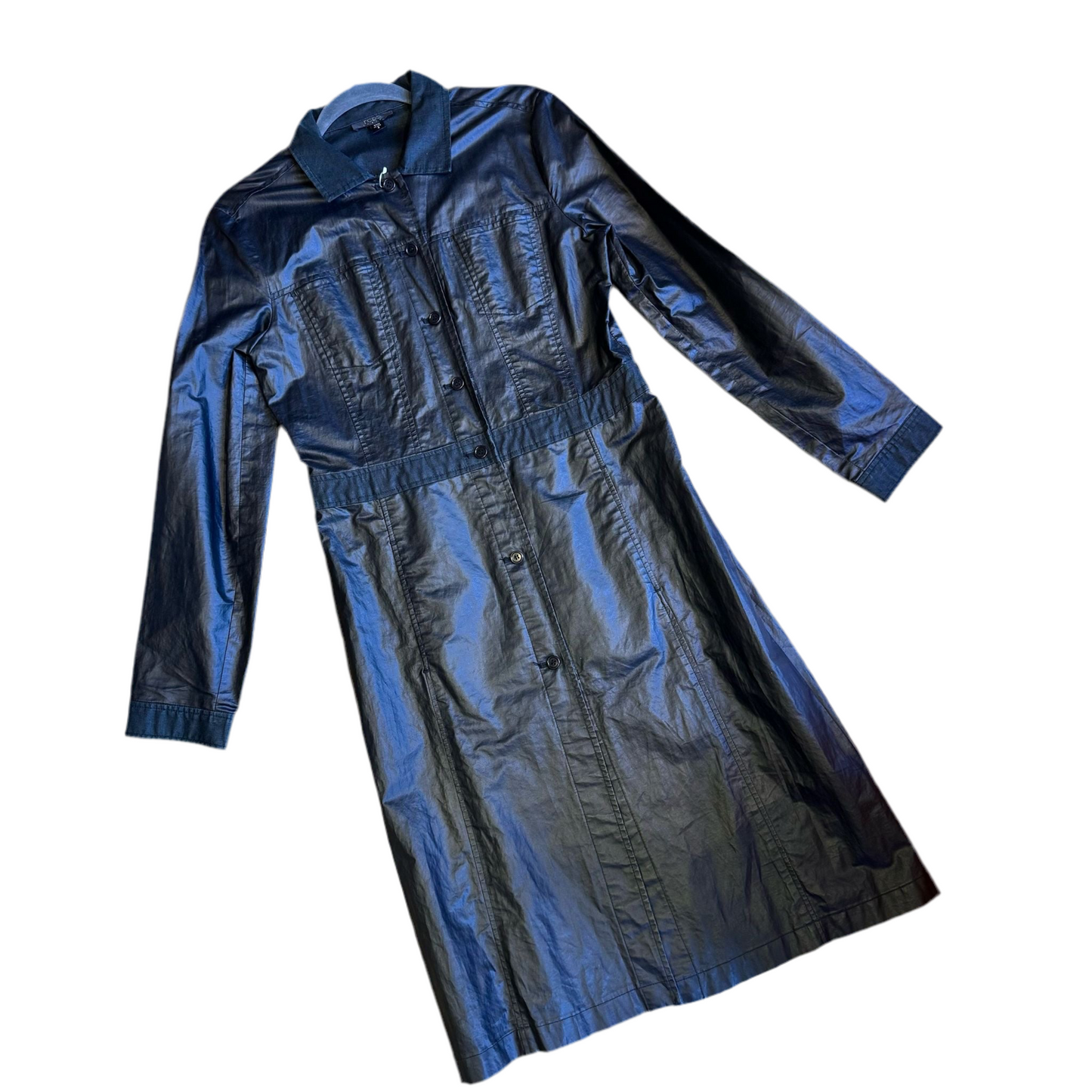 BCBGMAXAZRIA Coated Cotton Raincoat Size 8-10