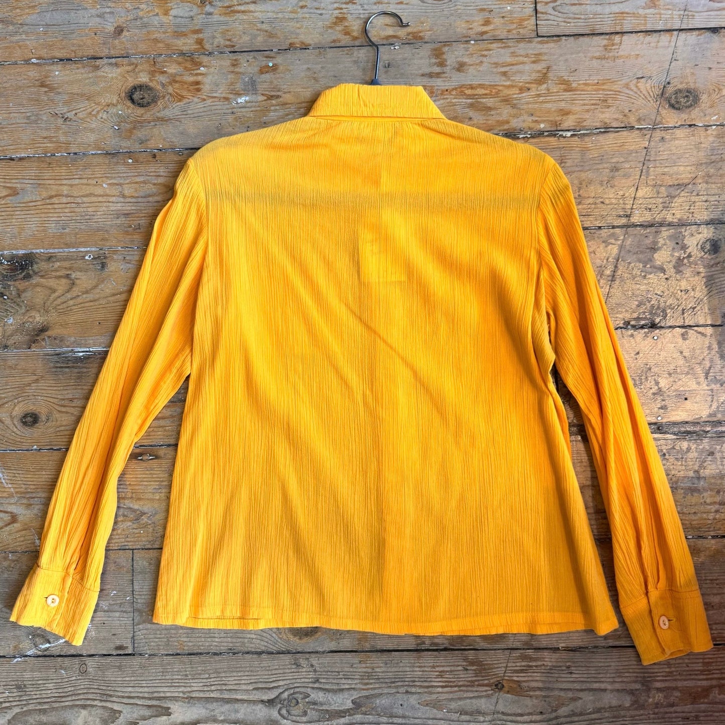 1970’s Wallis Cheesecloth Dagger Collar Blouse UK 12-14
