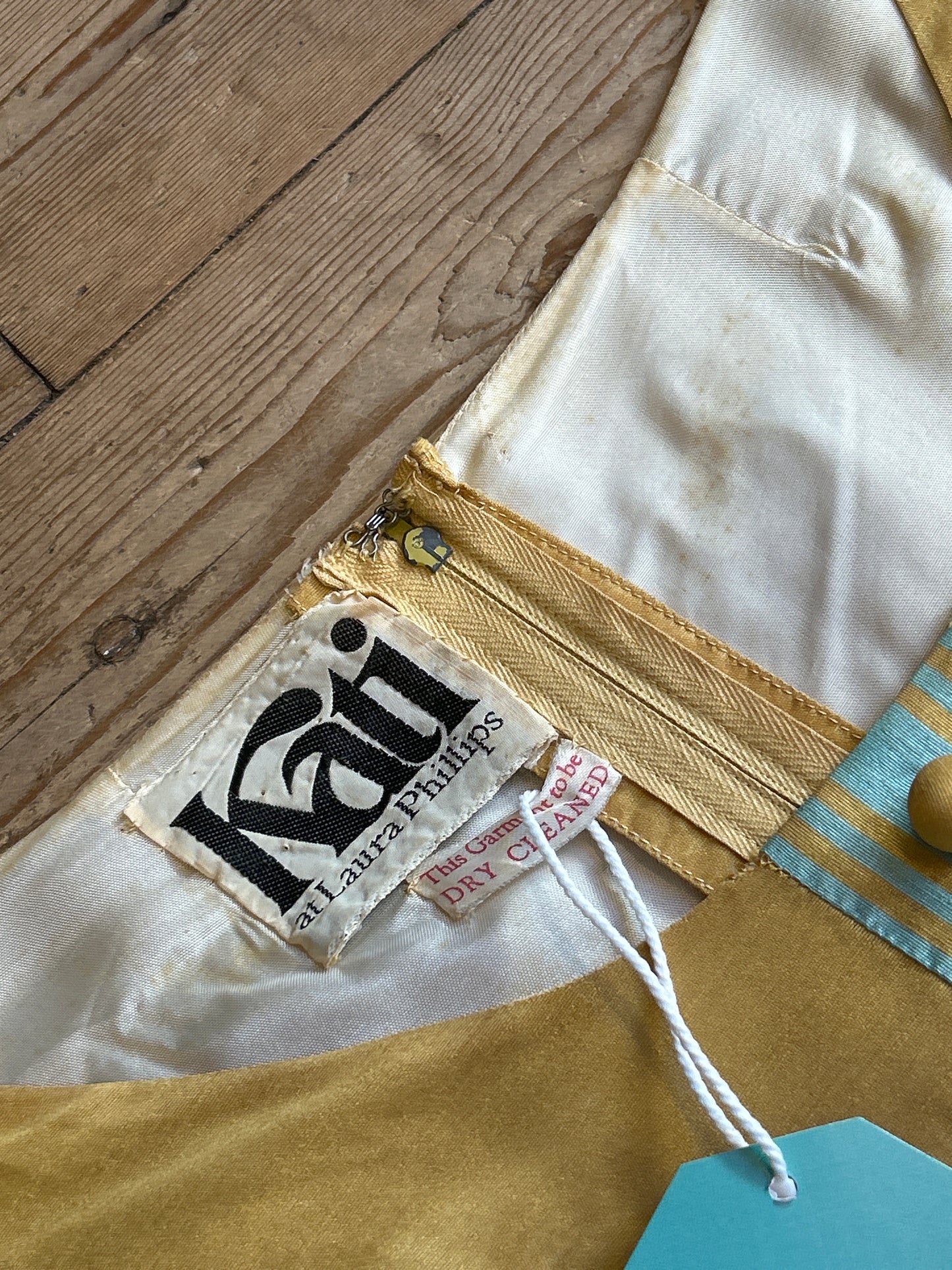 1960’s Kati by Laura Phillips Raw Silk Maxi Dress UK 8-10