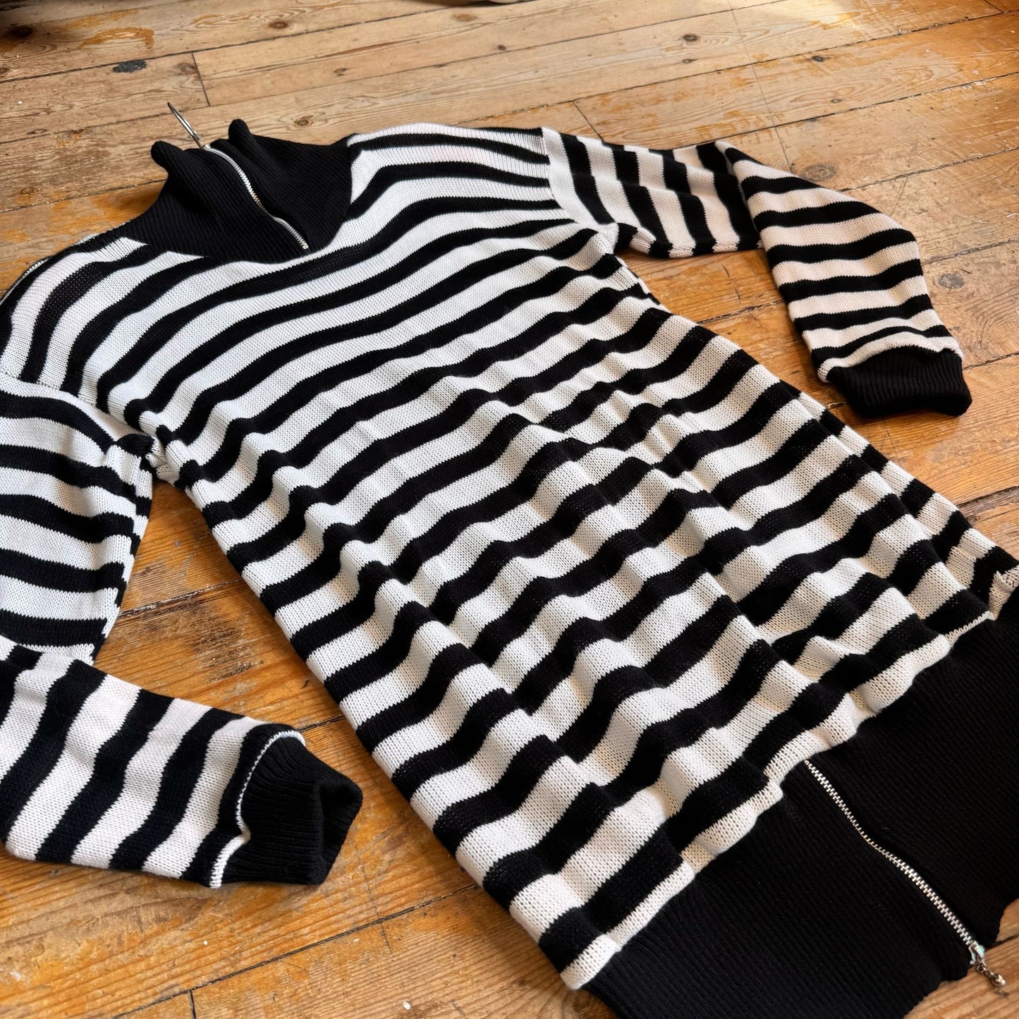 1980’s Punk Stripe Jumper Dress UK One Size