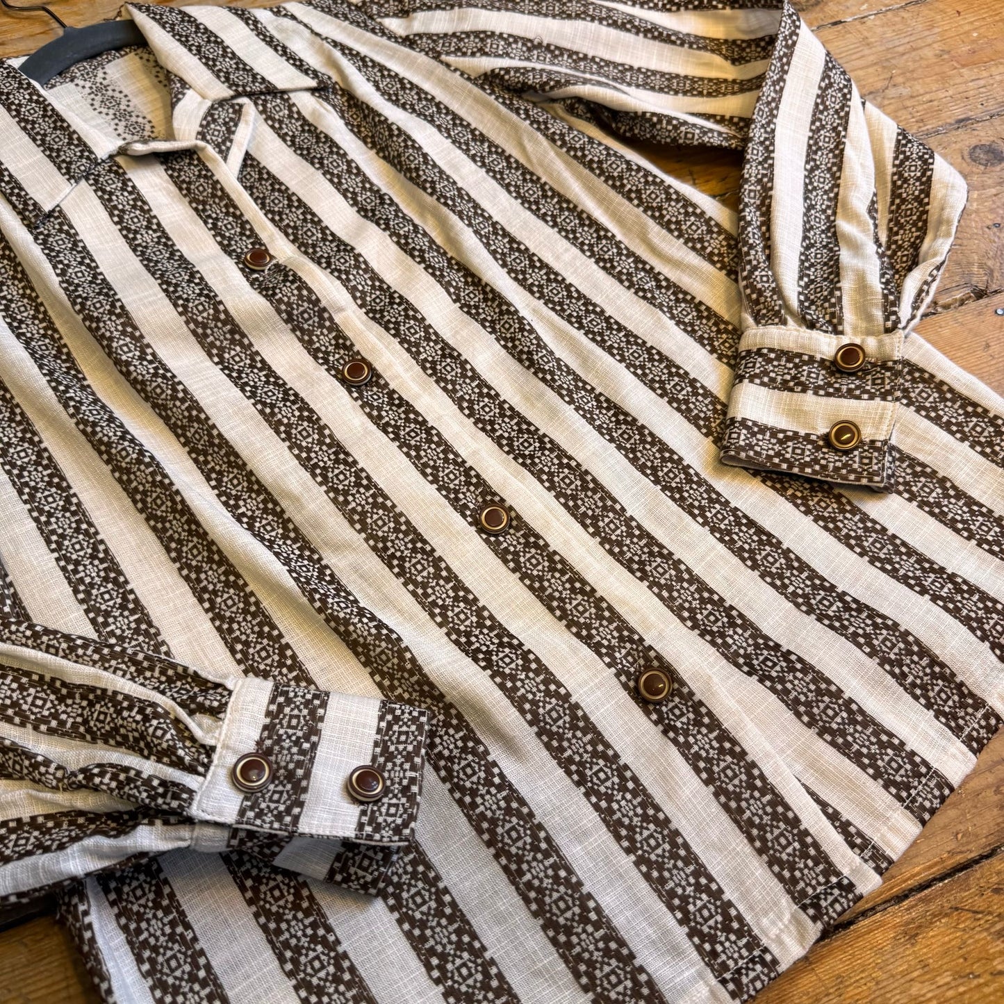 1960’s Textured Stripe Blouse UK 12