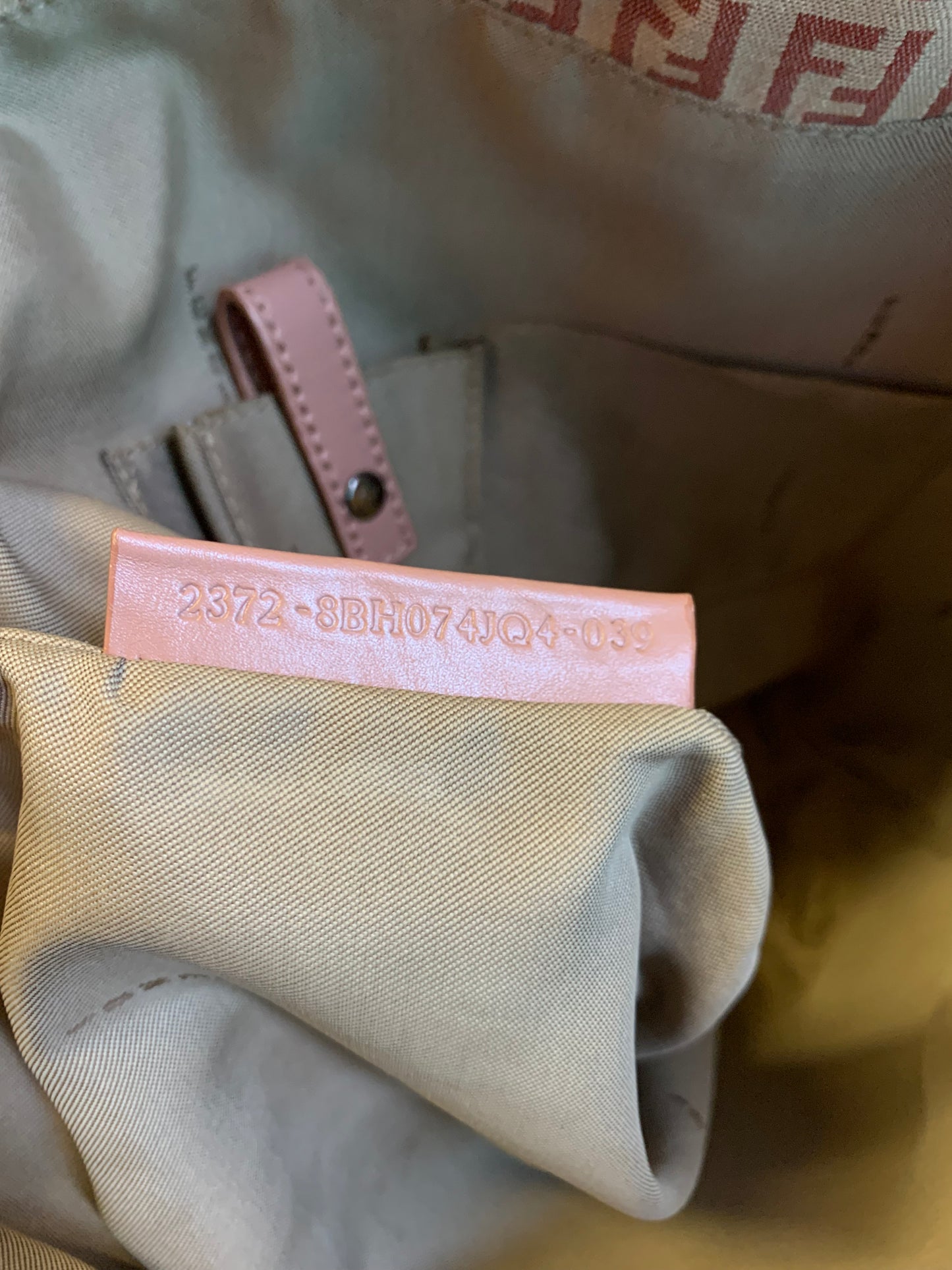 Vintage Fendi Zuccino Pink Monogram Tote Bag