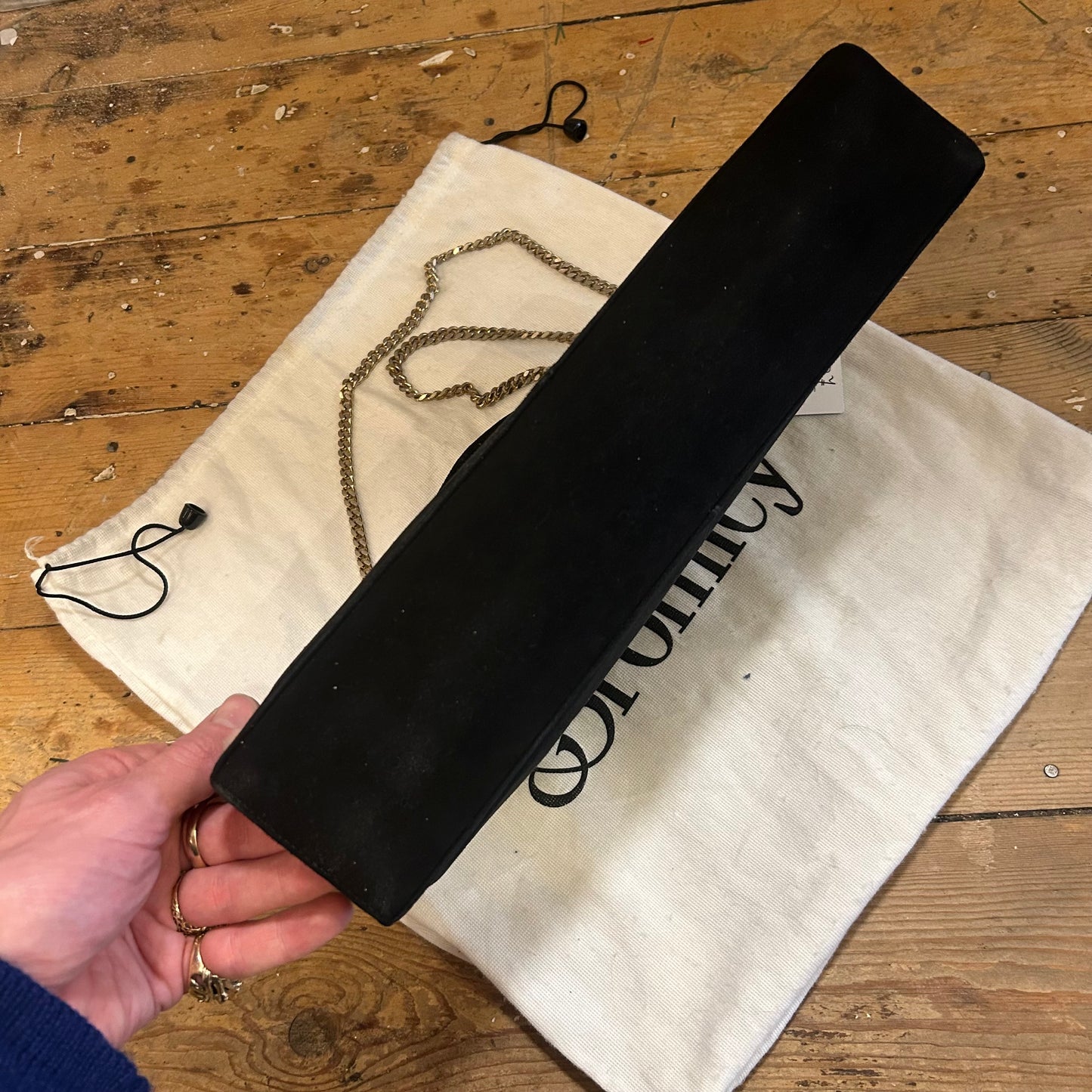 1980’s Charles Jourdan Suede Curved Bag