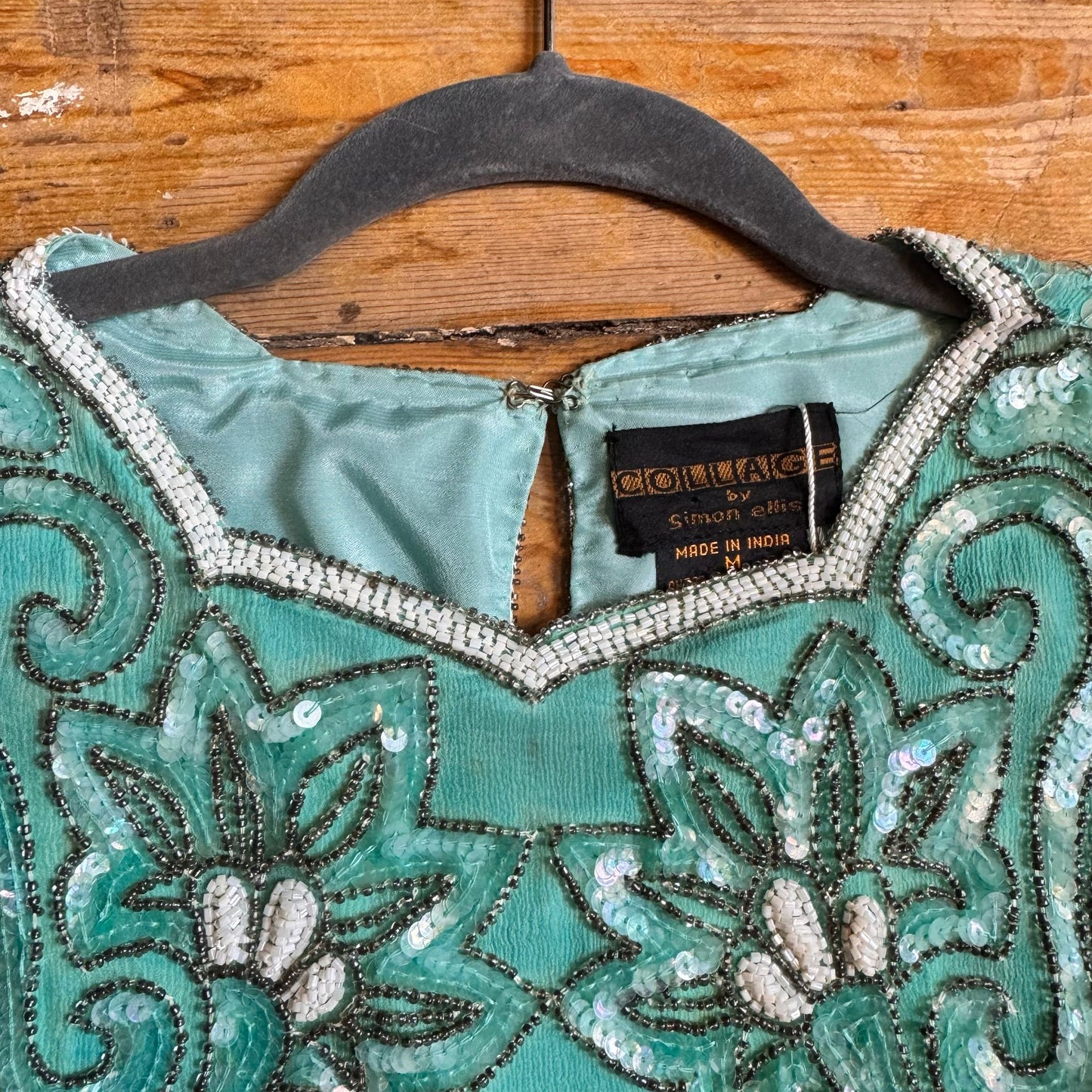 1980’s Silk Sequin Blouse UK 12