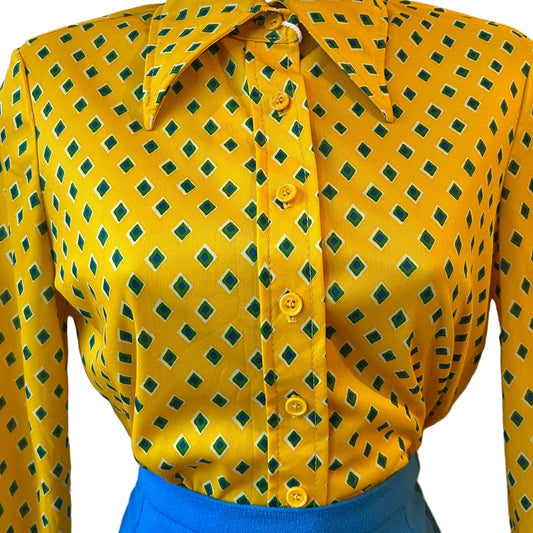 1960’s Dagger Collar Blouse UK 10