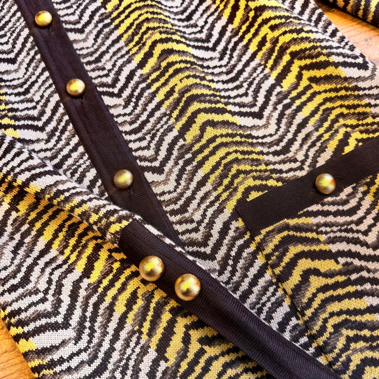 1980’s Abstract Animal Stripe Cardigan One Size