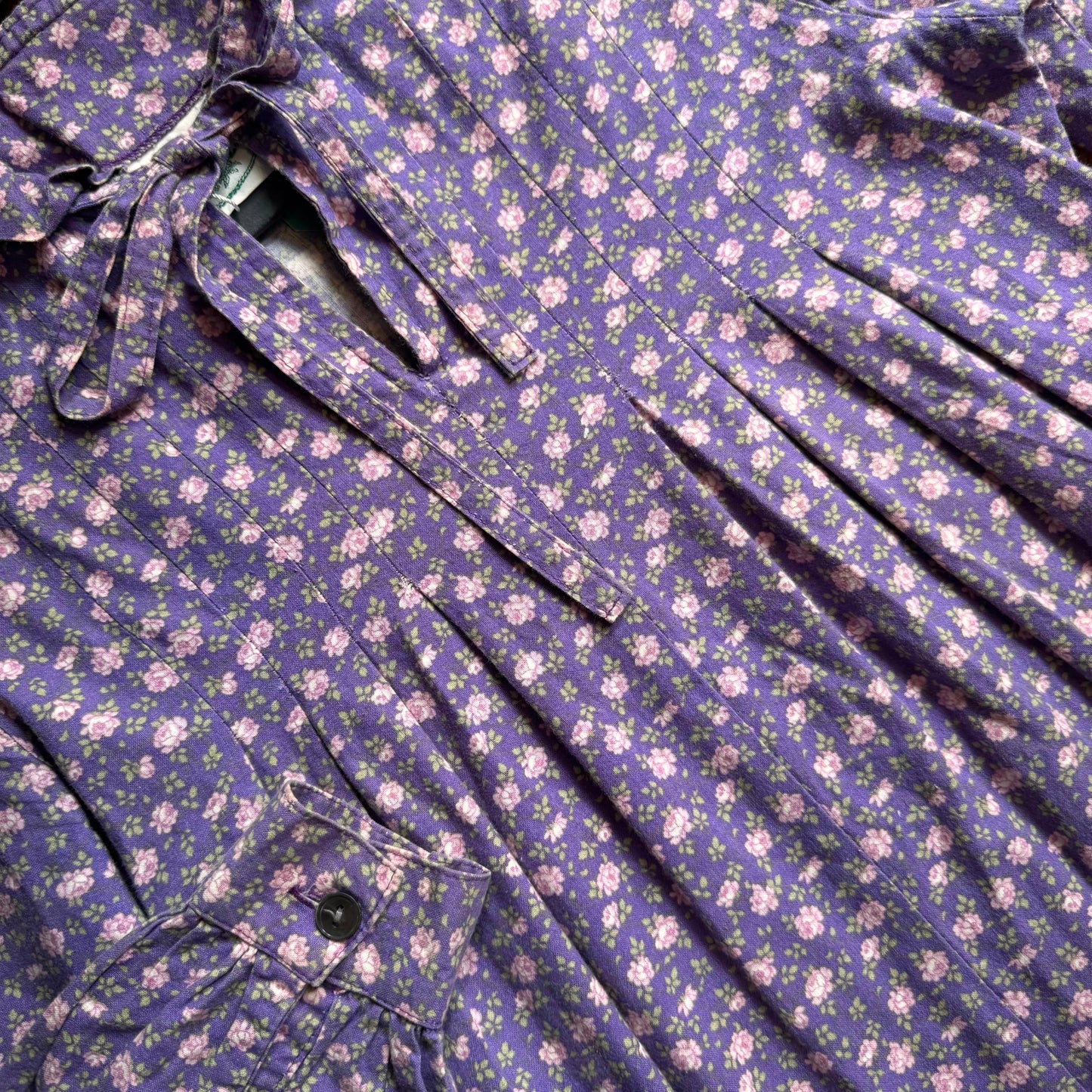 1970’s Laura Ashley Wales Ditsy Floral Dress UK 8