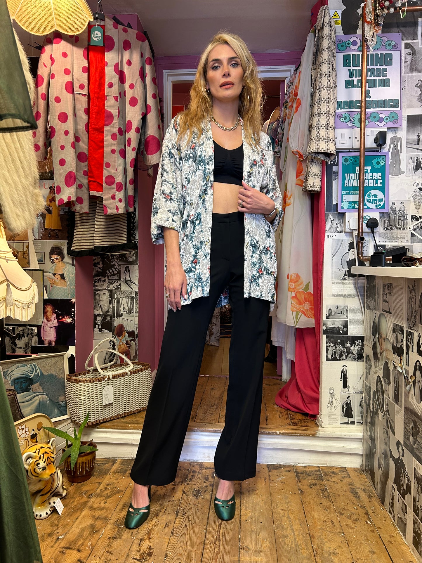 1940’s Crepe Kimono One Size