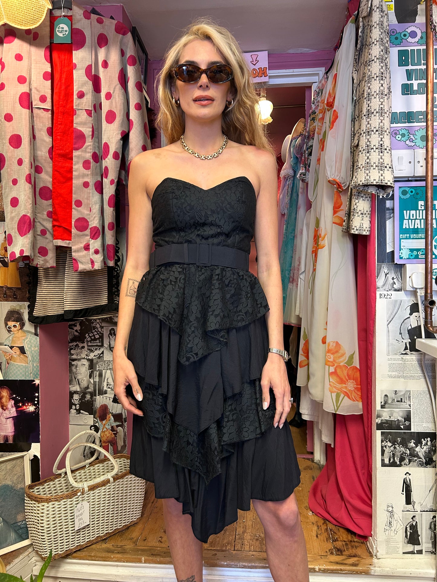 1980’s Lace Rara Dress UK 6-8
