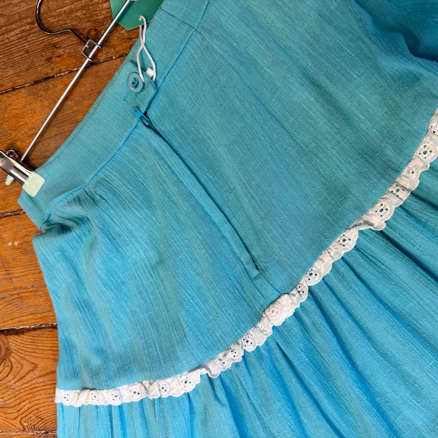 1970’s Cheesecloth Prairie Maxi Skirt UK 8