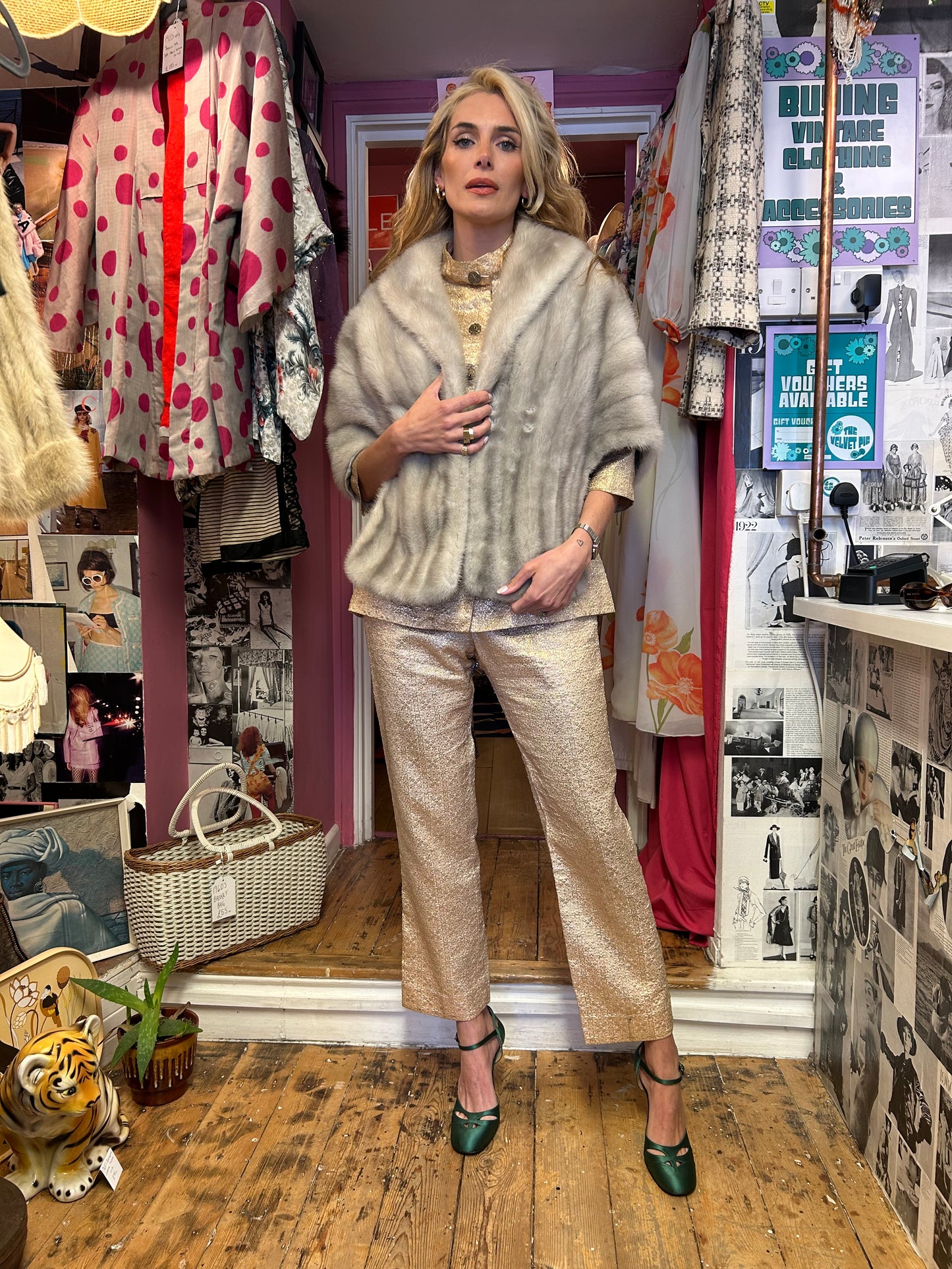 1970’s Rollins Furs Cerulean Mink Fur Cape