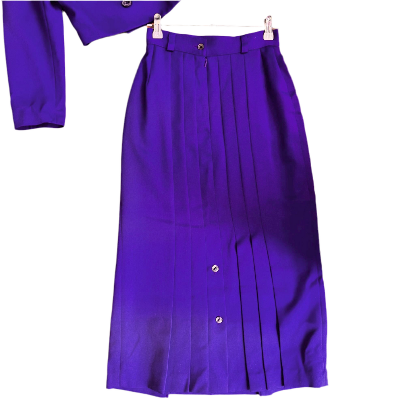 1980’s Cropped Jacket Skirt Suit UK 6