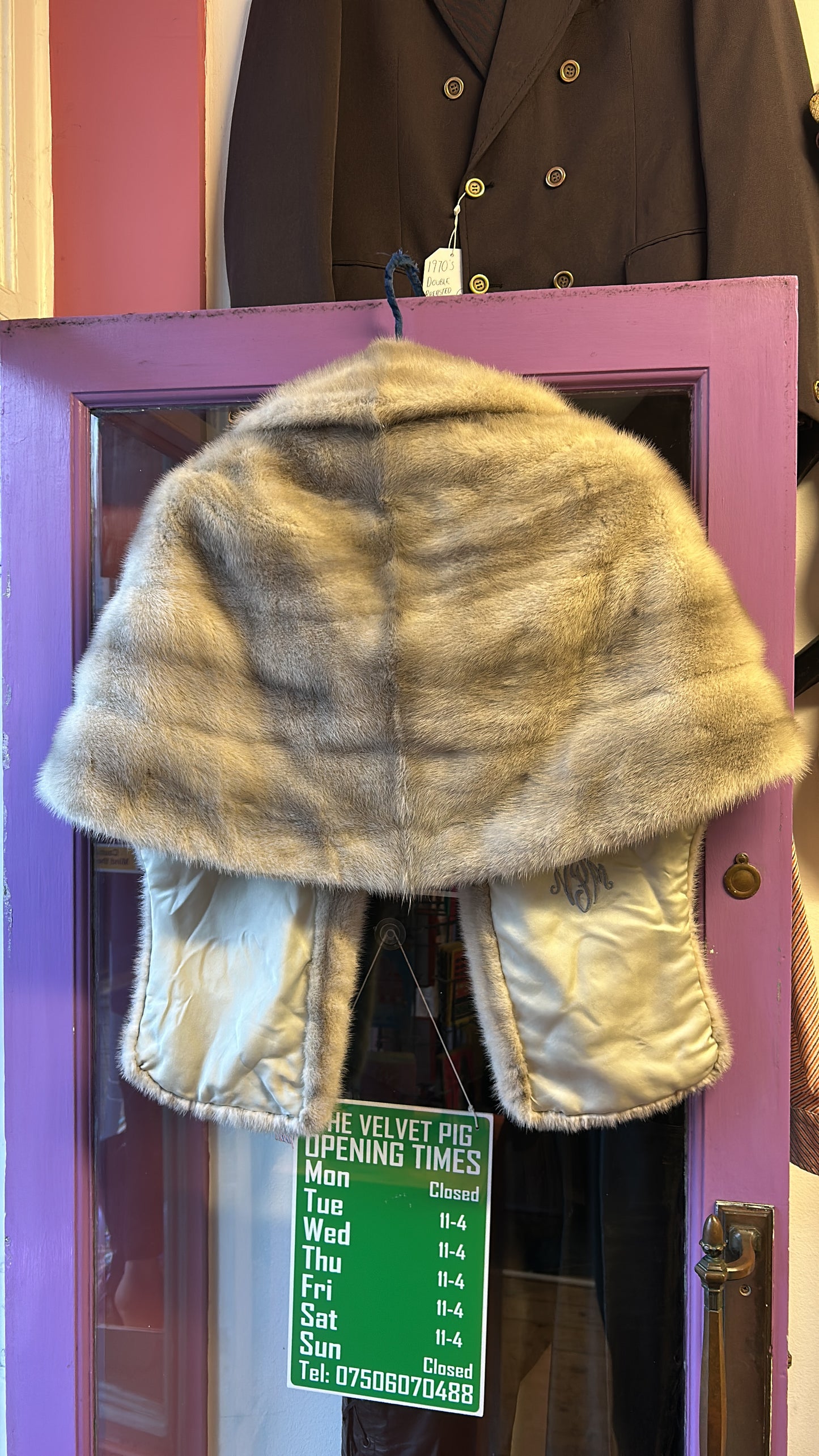 1970’s Rollins Furs Cerulean Mink Fur Cape