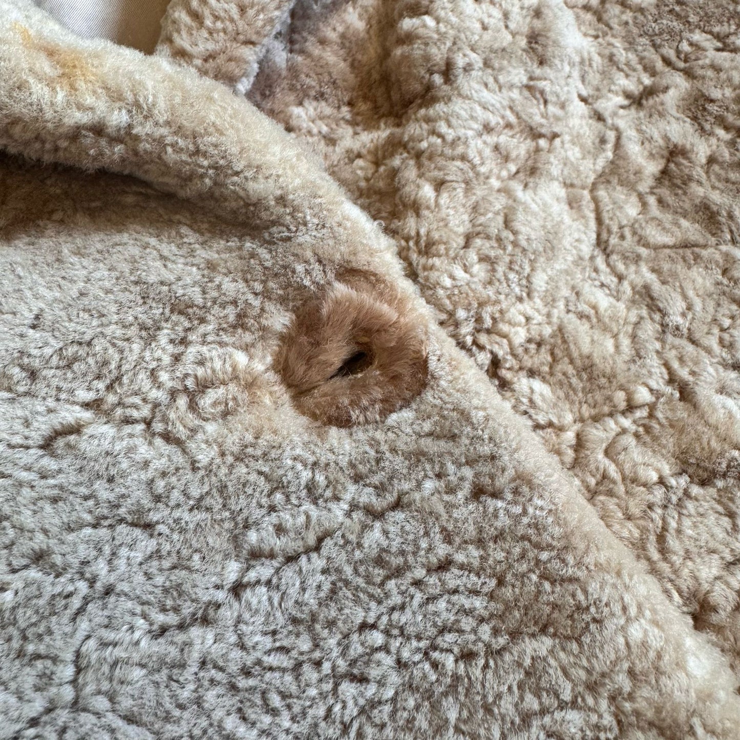 1960’s Sheepskin Coat With Mink Collar UK 10-12