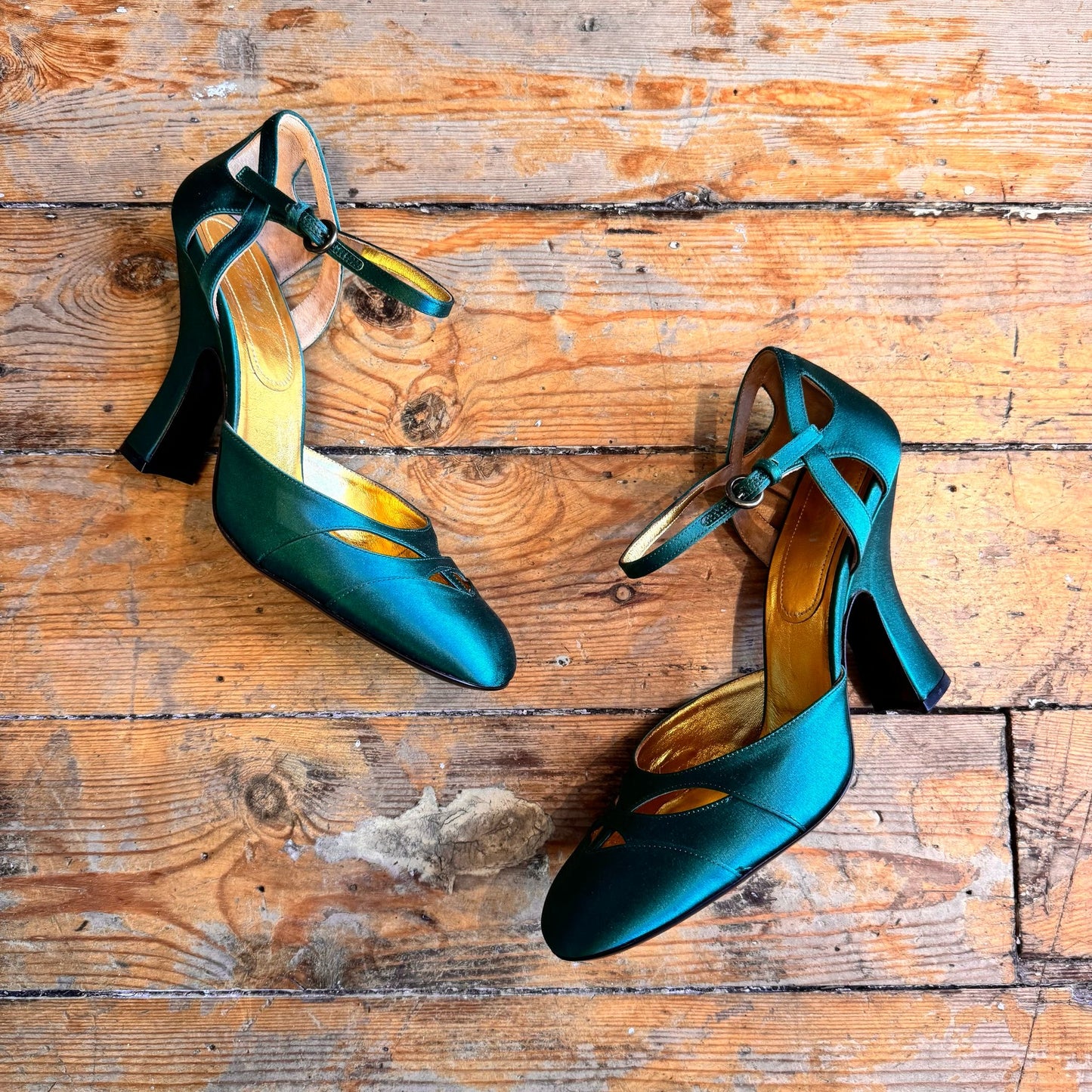 Miu Miu Green Satin Pumps UK 6