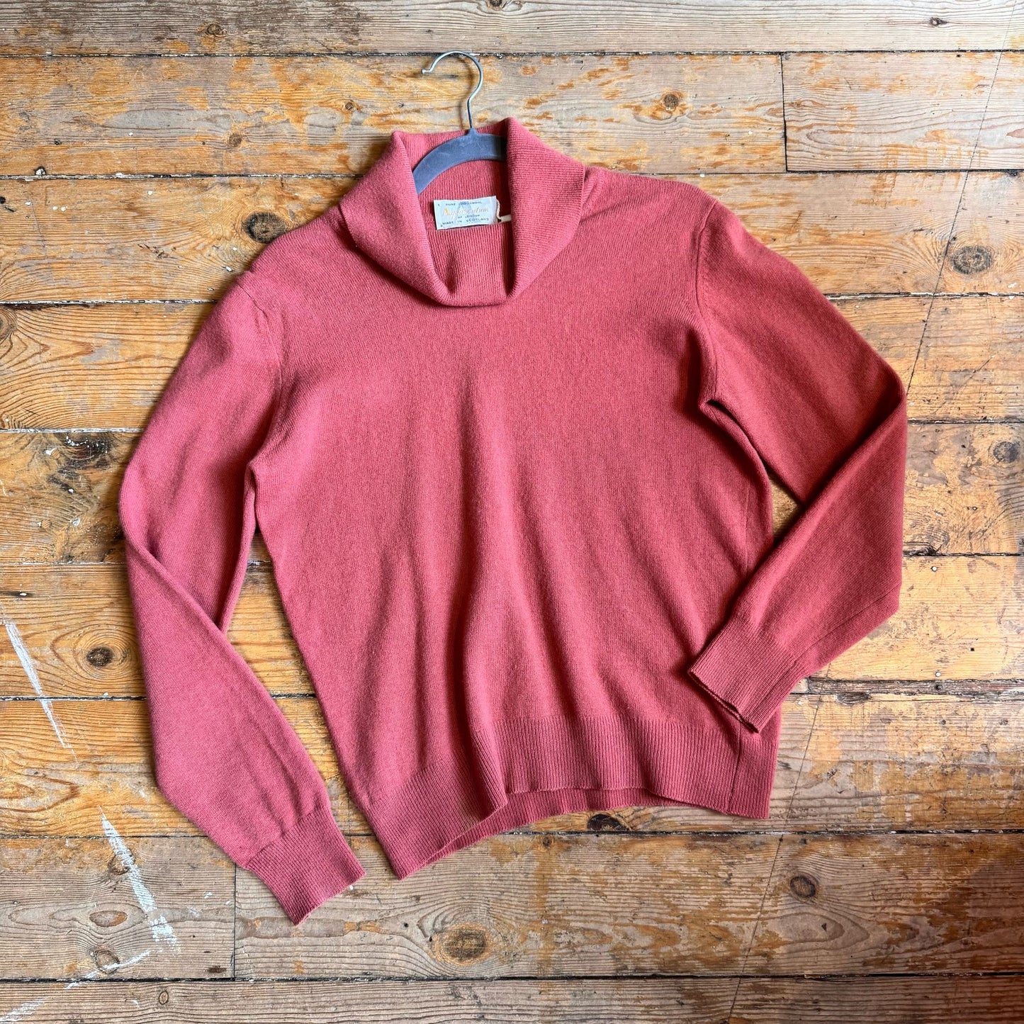 1970’s Aquascutum Lambswool Roll Neck Jumper UK 12-14