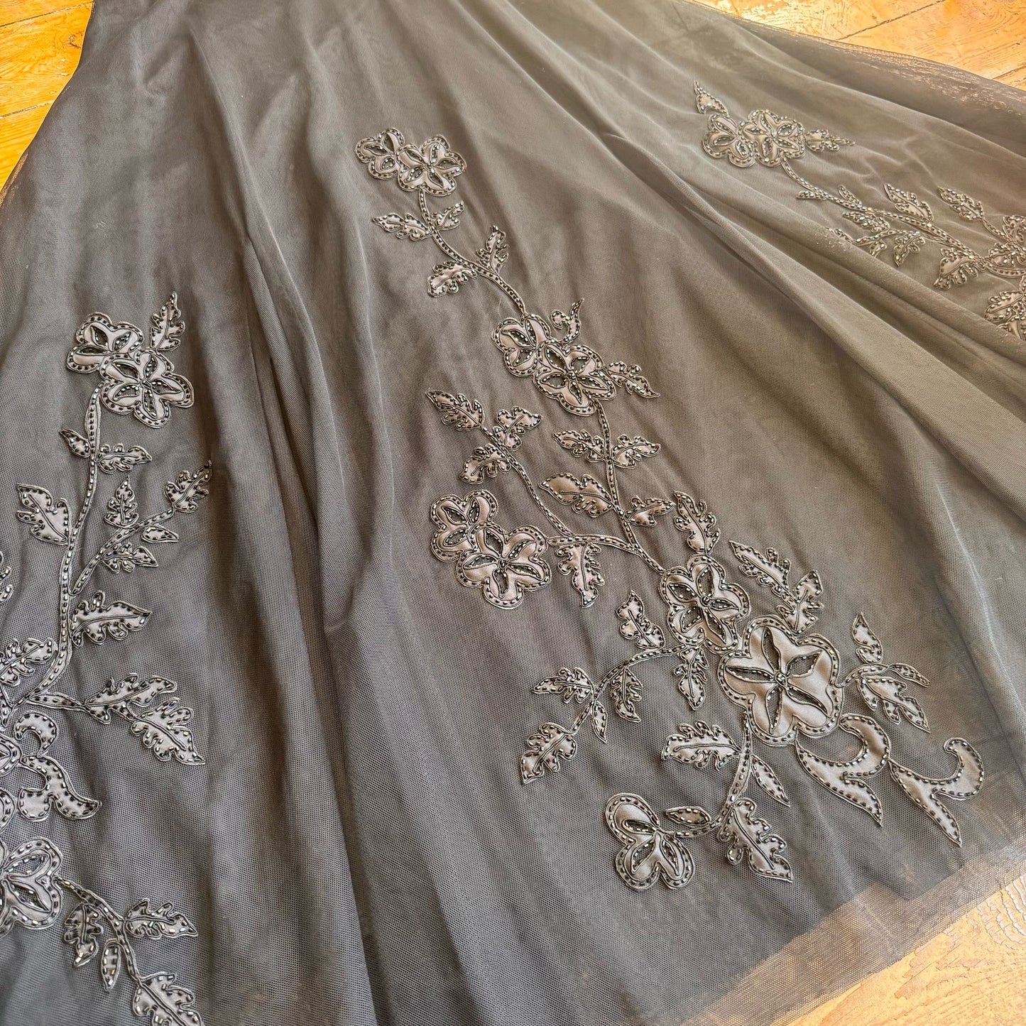 1980’s Beaded Mesh Tutu Maxi Skirt UK 10