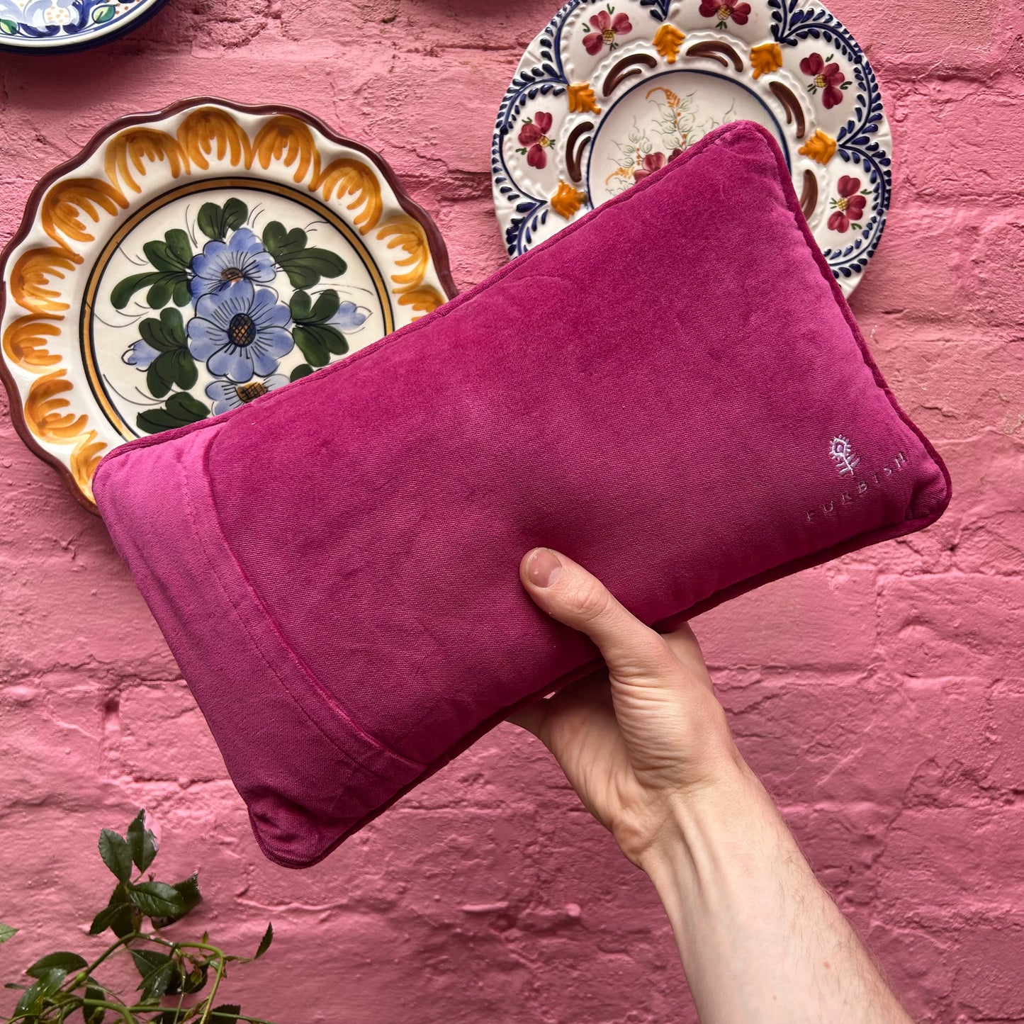 Both be Wrong Needlepoint Cushion by Furbish Studio