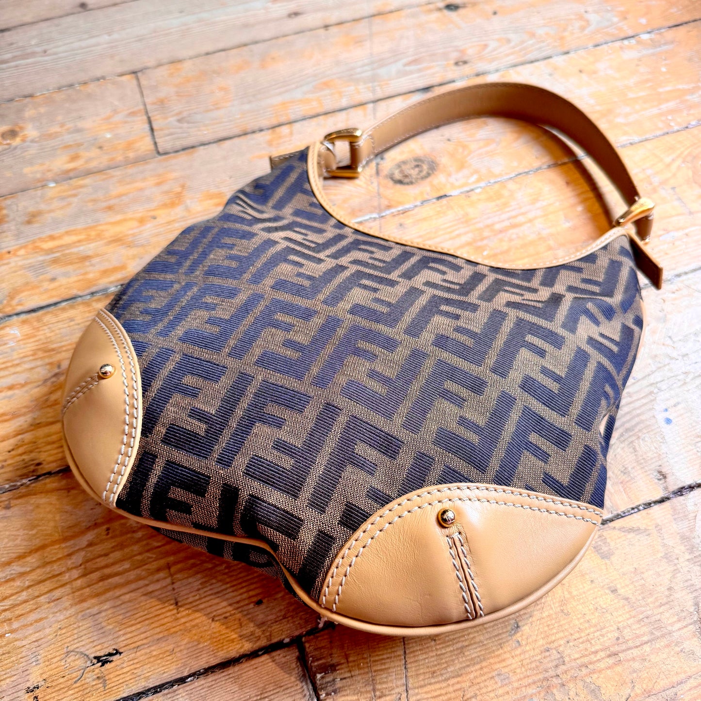 Vintage Fendi Zucca Hobo Bag