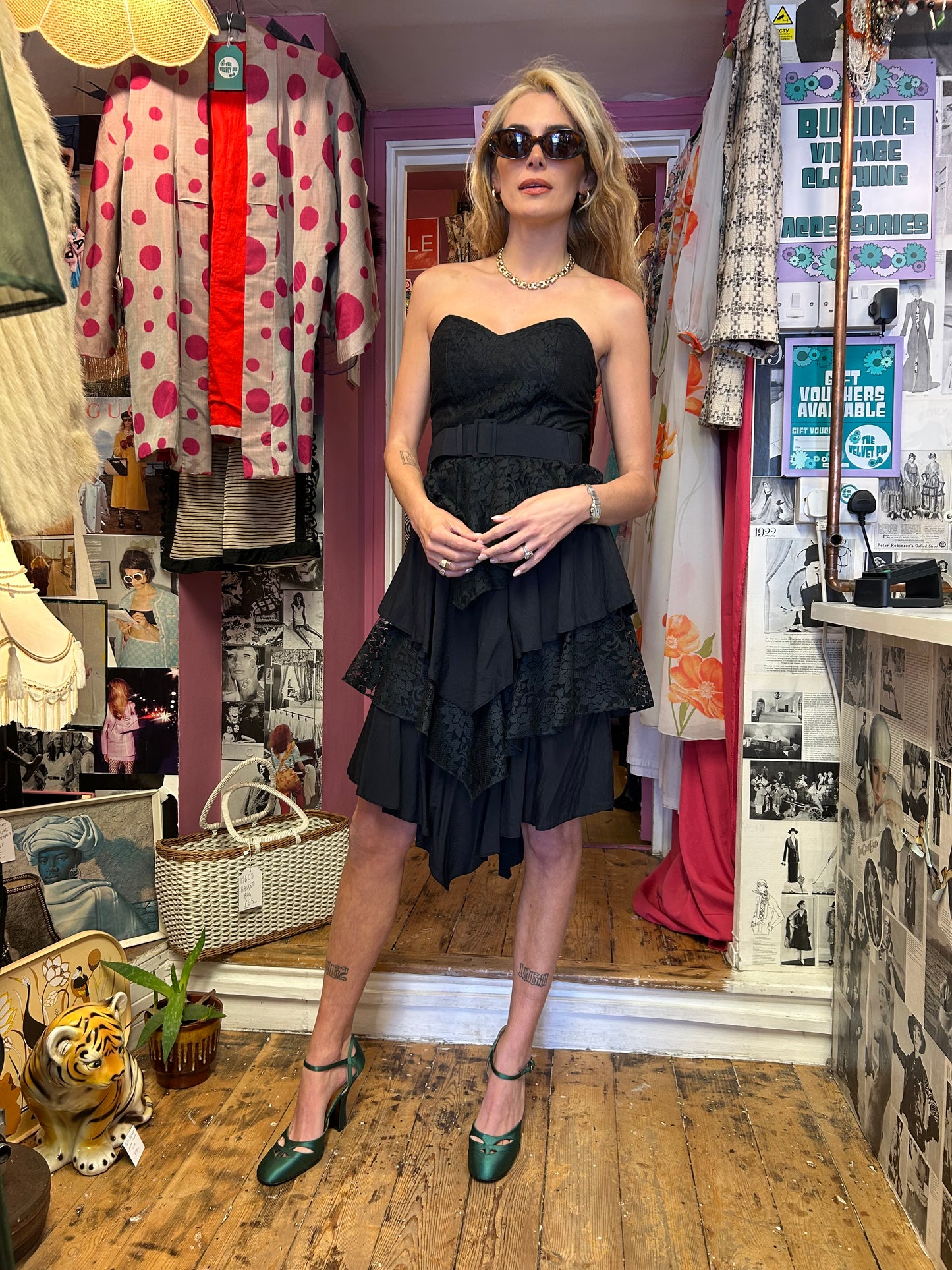 1980’s Lace Rara Dress UK 6-8