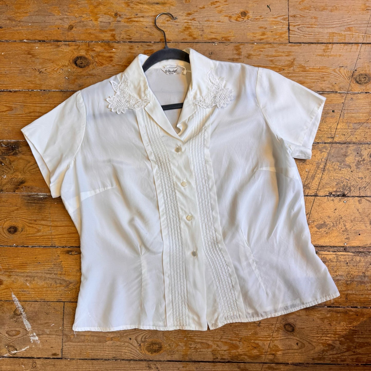 1950’s St Michael Lace Collar Blouse UK 16