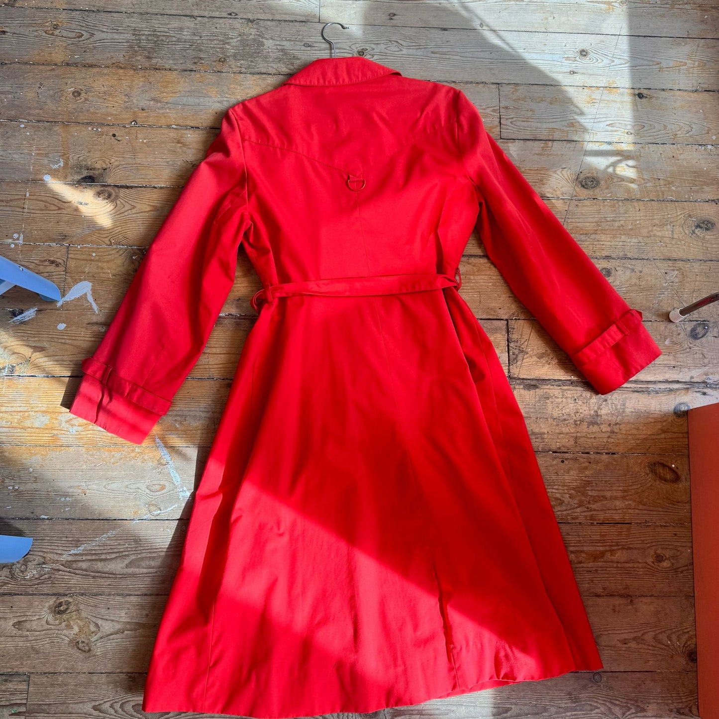 1960’s Bright Red Belted Mac UK 10-12