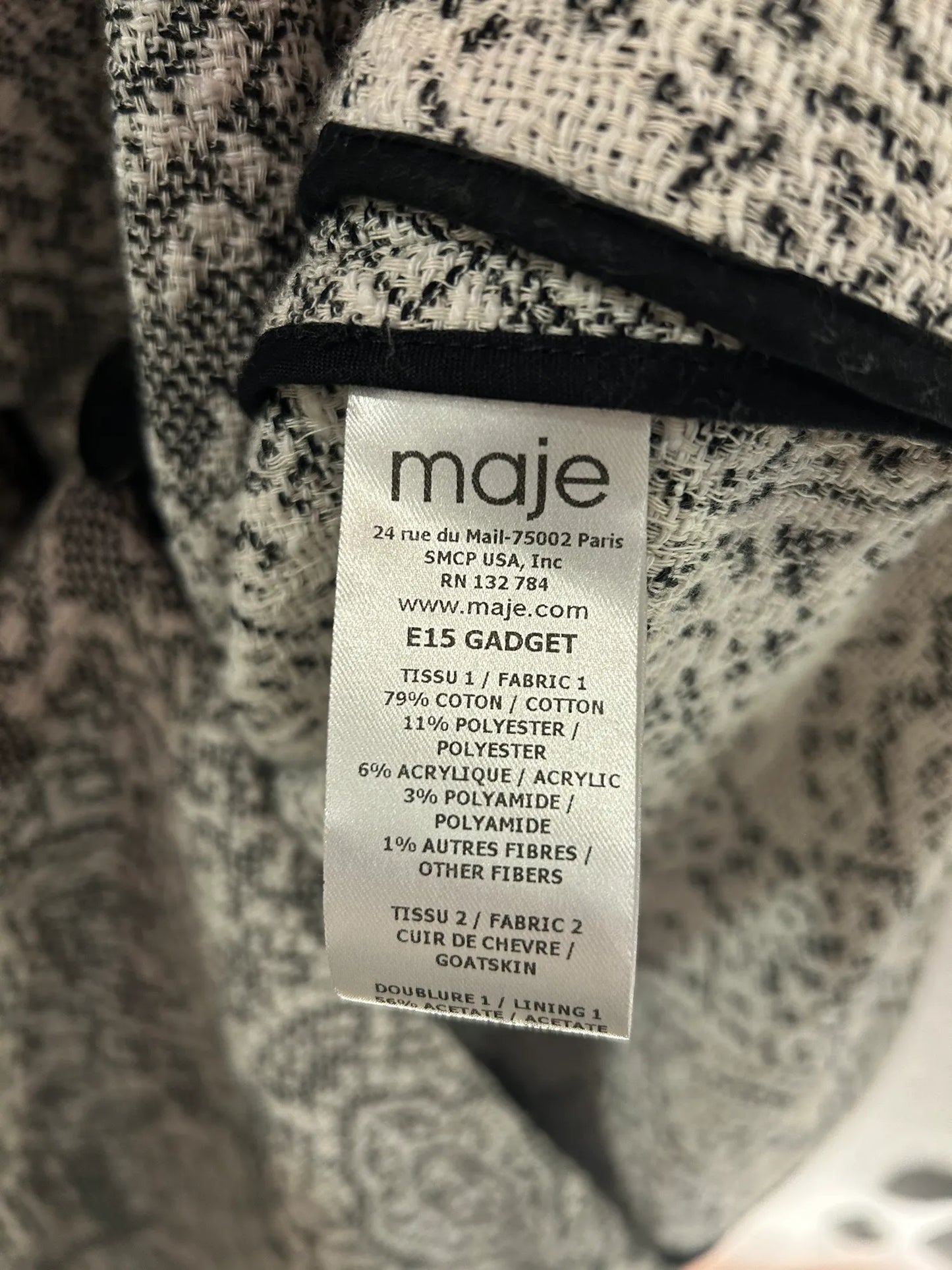Maje Asymmetrical Jacket UK 8-12