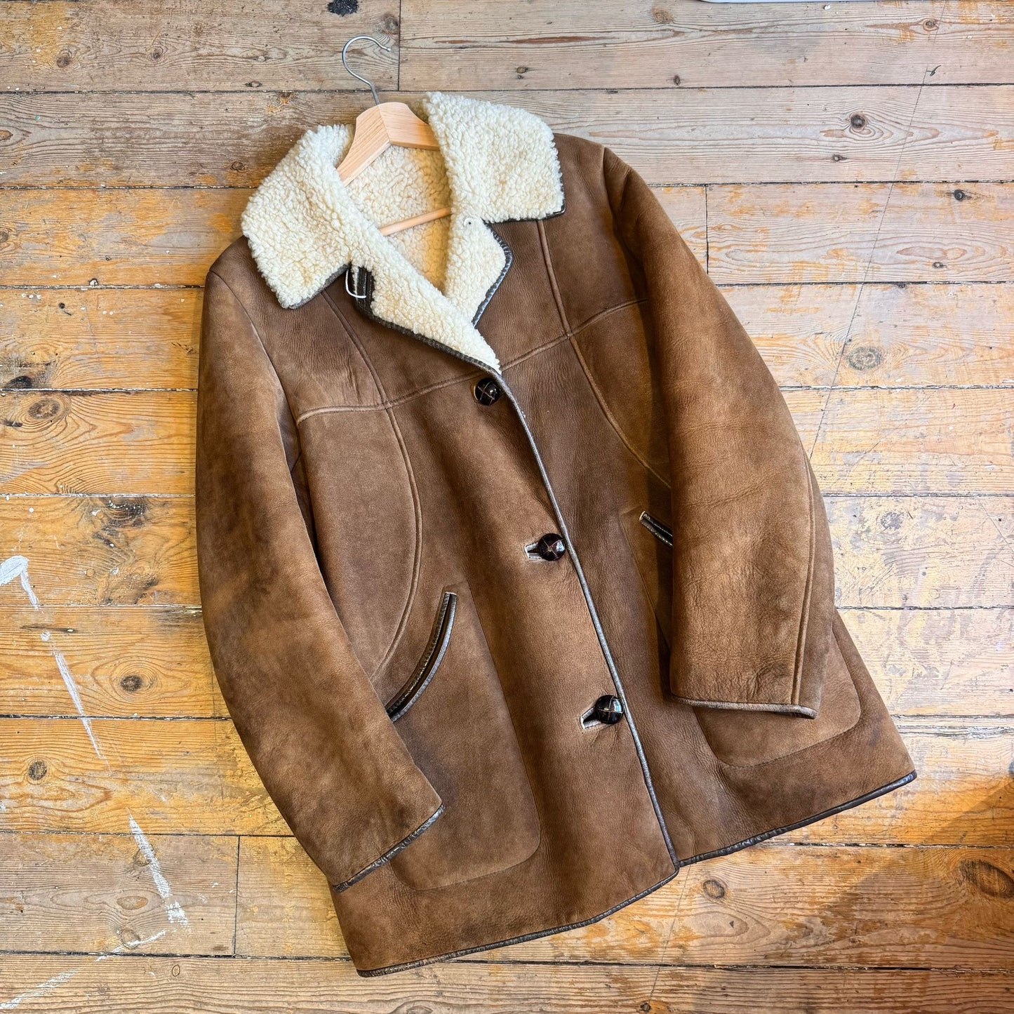1970’s Nurseys Sheepskin Coat UK 14-16