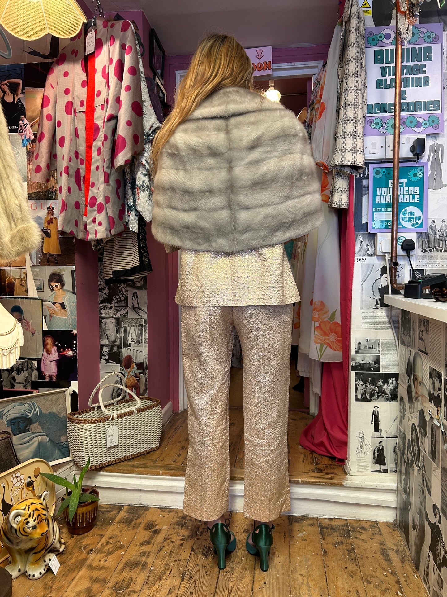 1970’s Rollins Furs Cerulean Mink Fur Cape