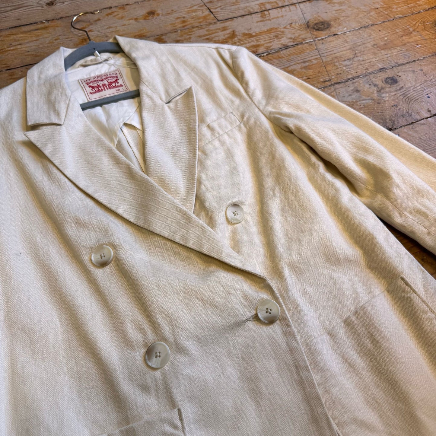 Levi’s Muted Herringbone Double Breasted Jacket UK 12