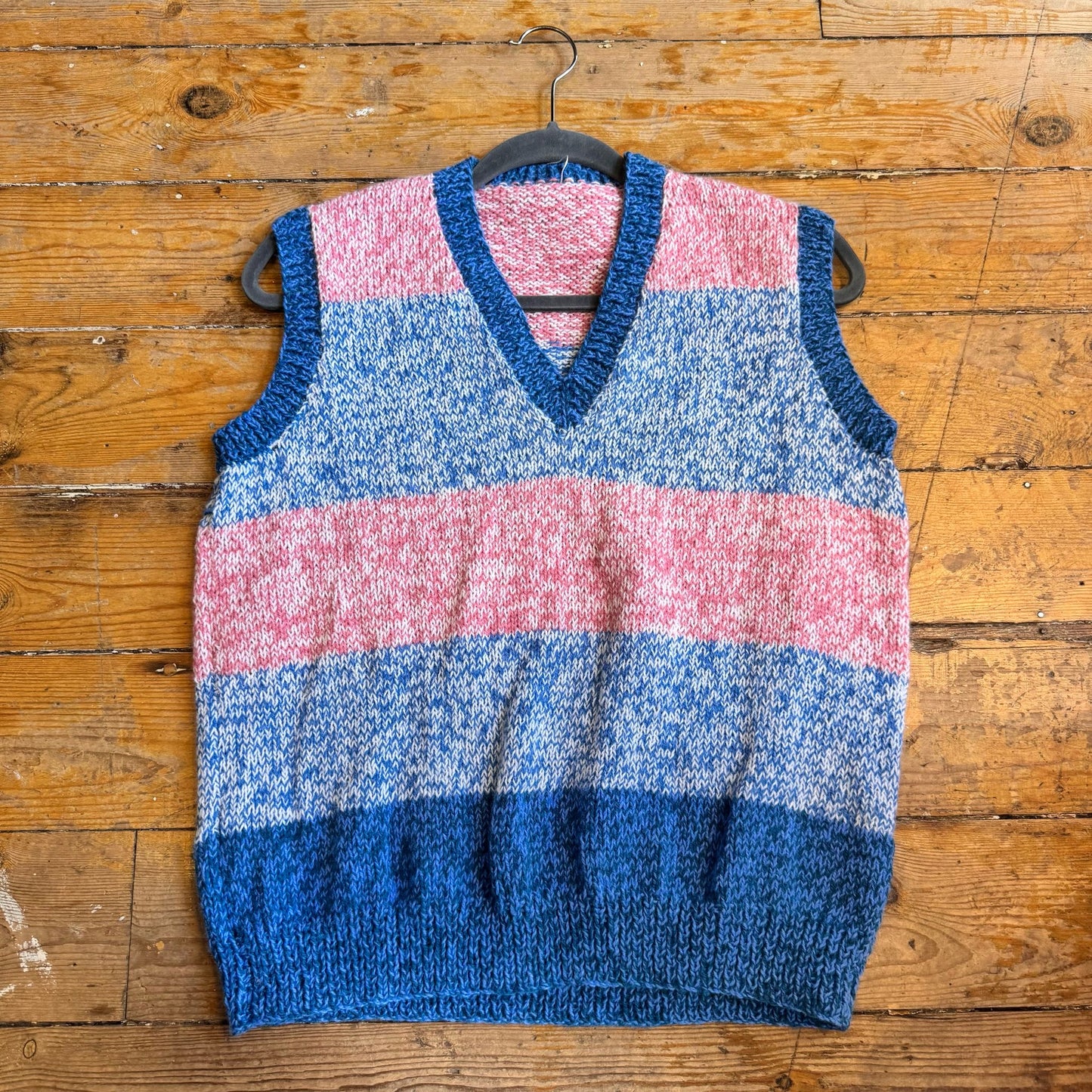 Hand Knitted Stripe Tank Top Unisex One Size