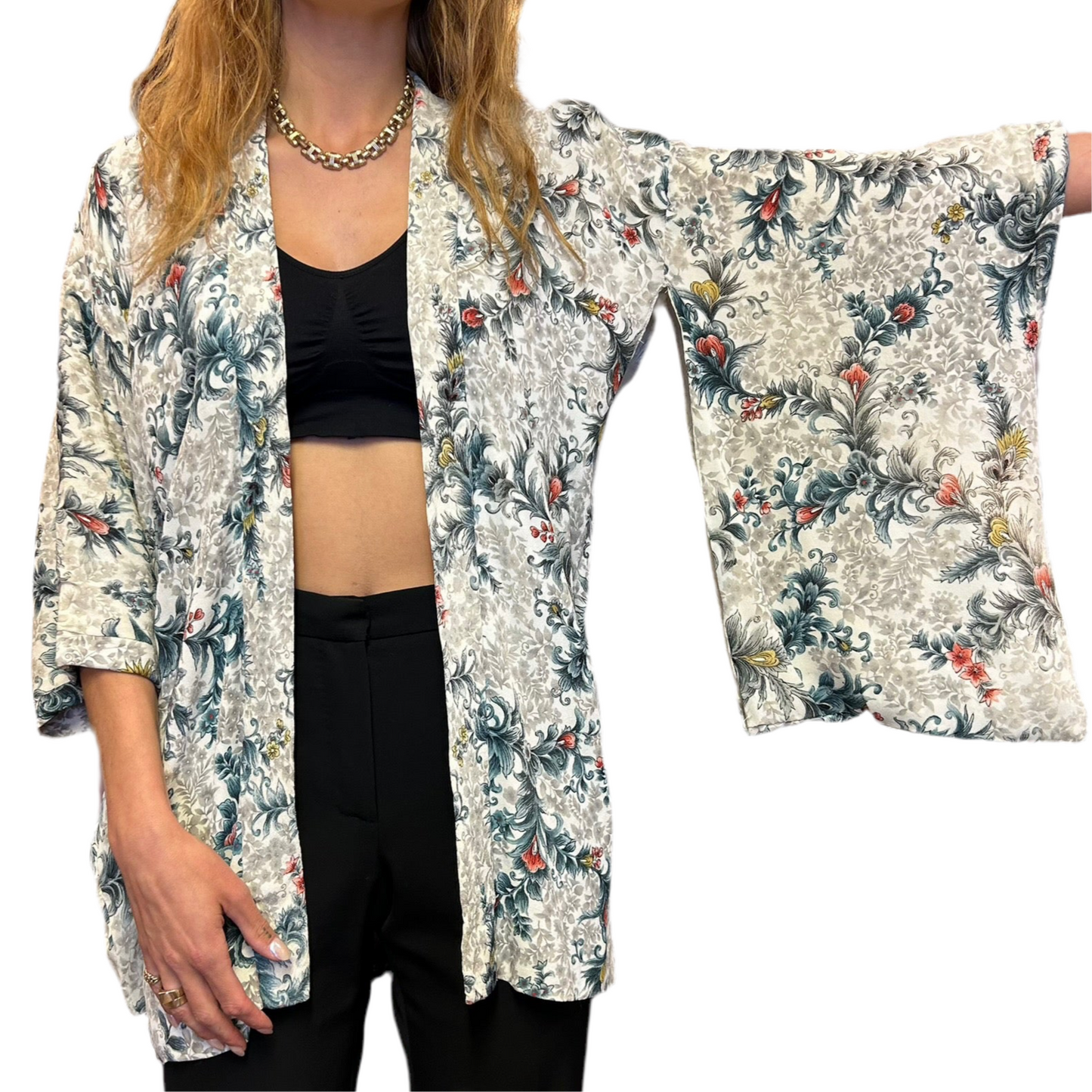 1940’s Crepe Kimono One Size