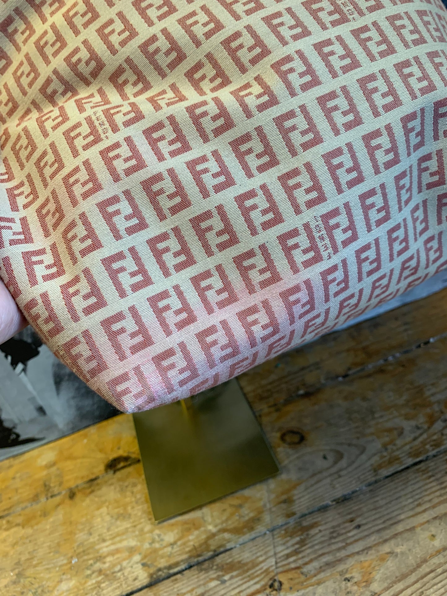 Vintage Fendi Zuccino Pink Monogram Tote Bag