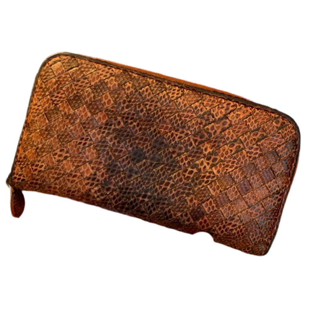 Bottega Veneta Intrecciato Python Wallet