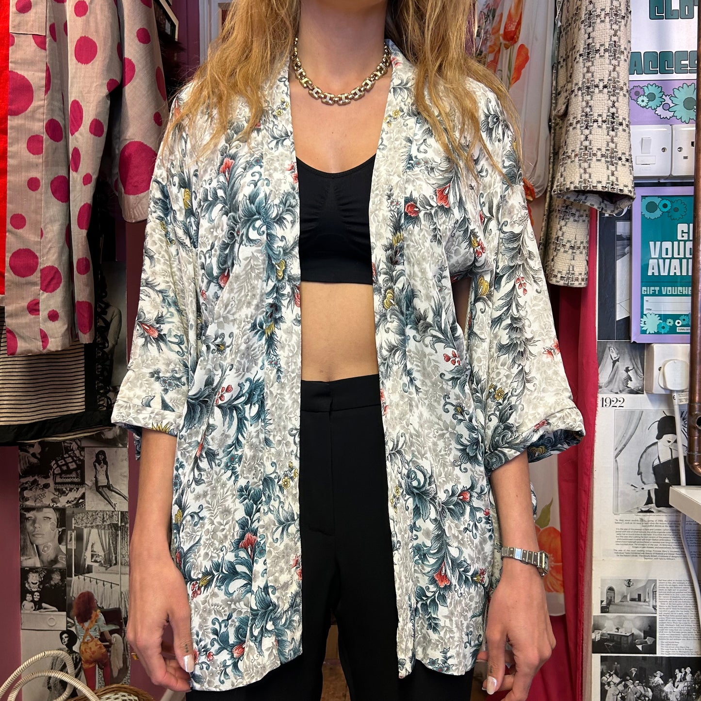 1940’s Crepe Kimono One Size