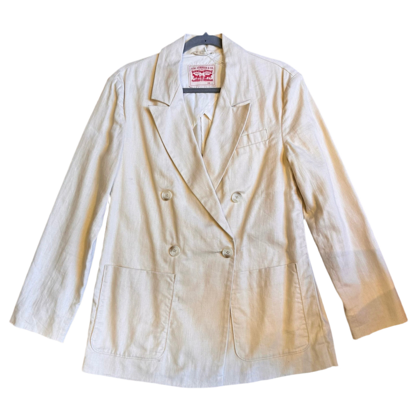 Levi’s Muted Herringbone Double Breasted Jacket UK 12