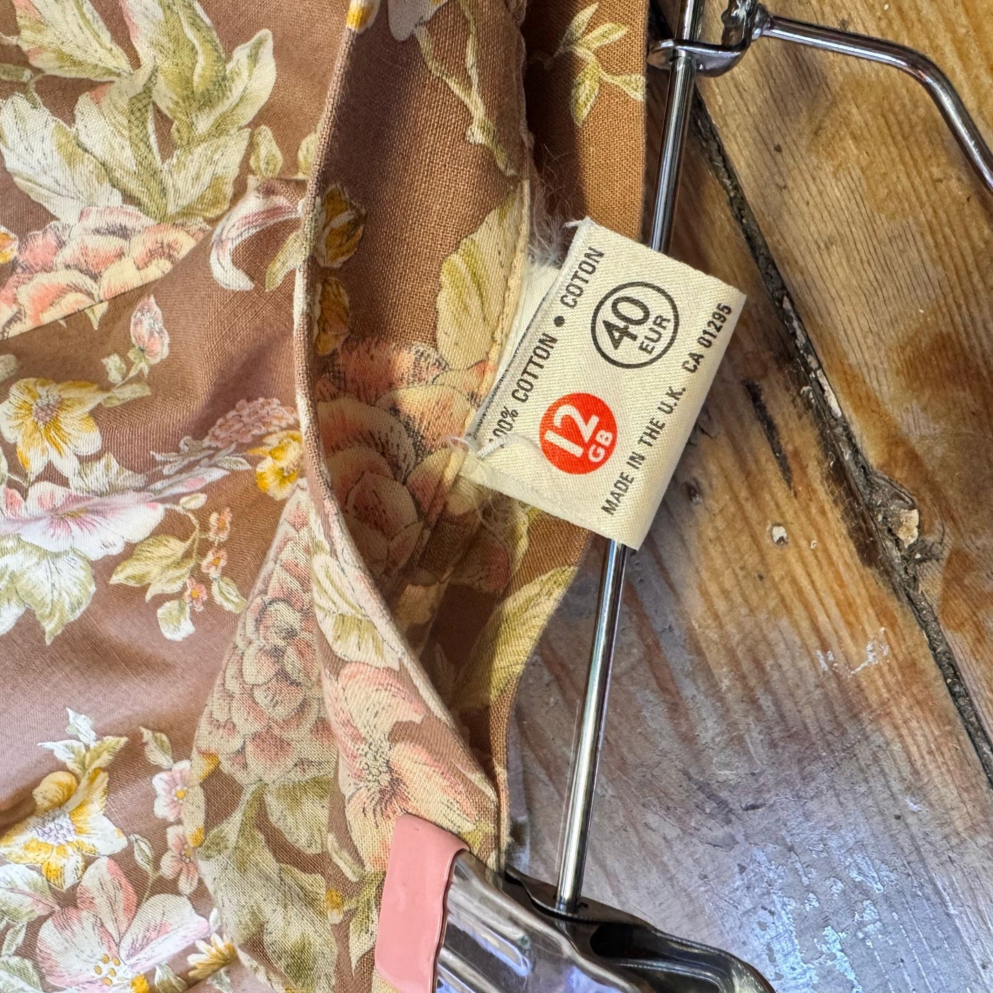 1970’s Floral Cotton Maxi Skirt UK 8