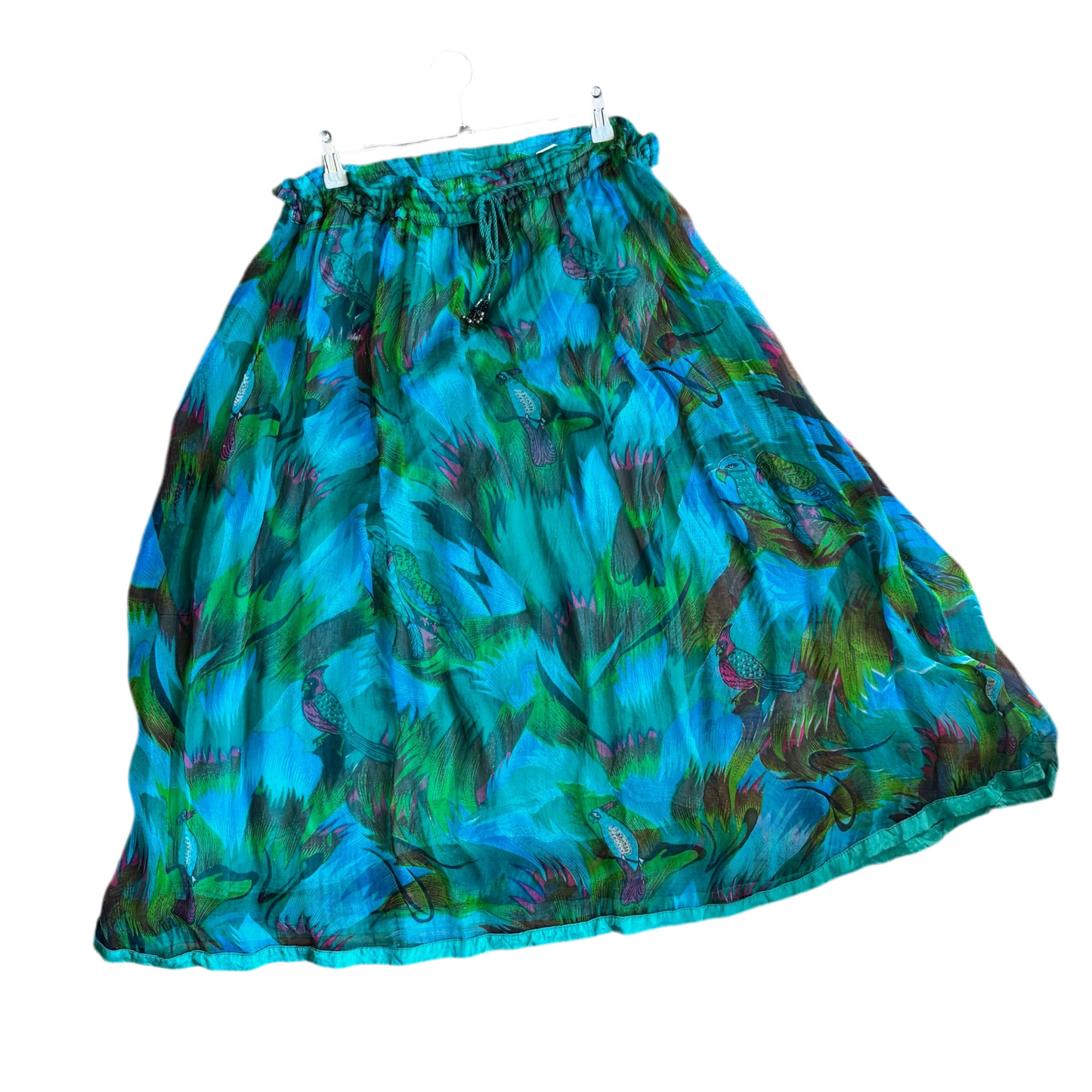 1980’s Abstract Parrot Print Skirt One Size