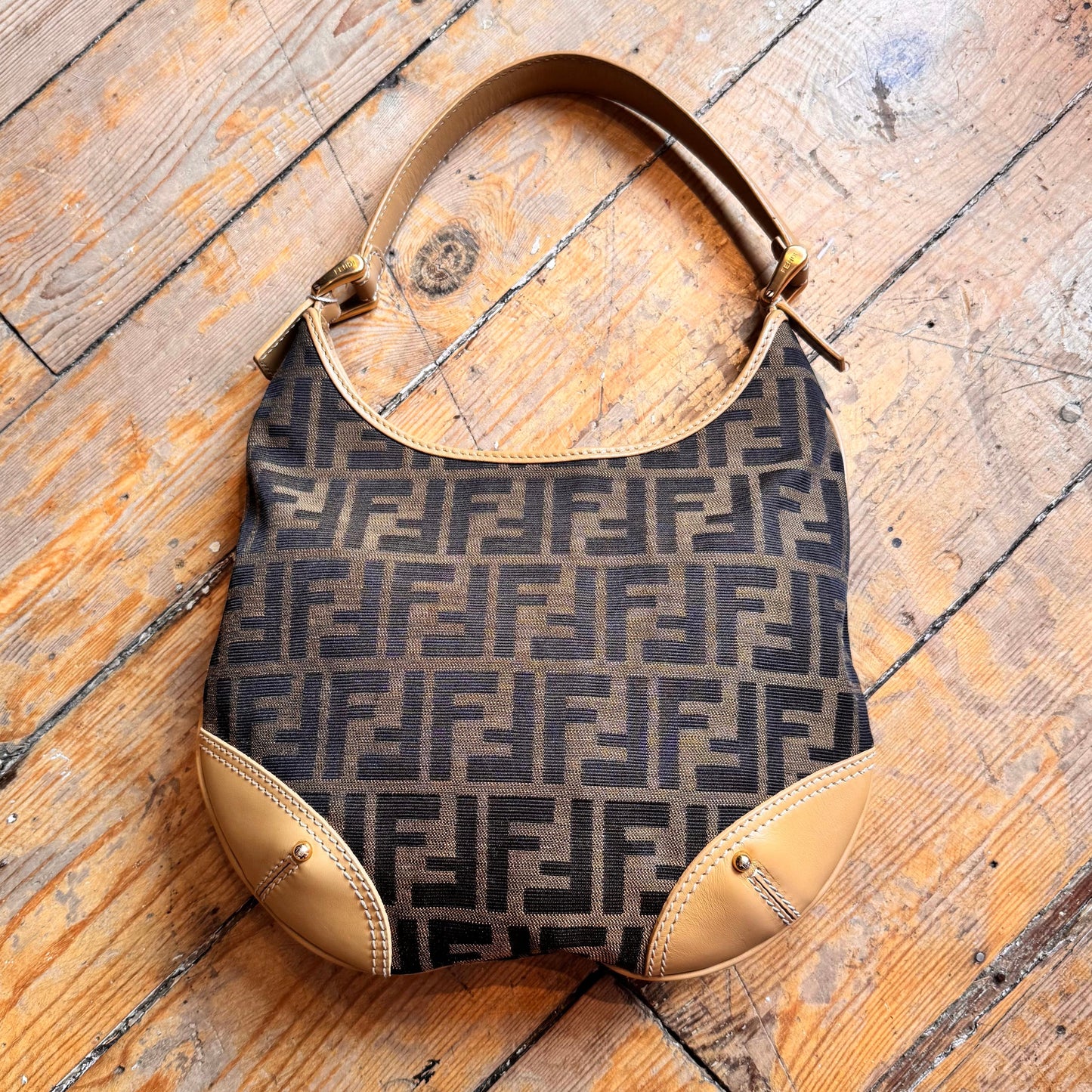 Vintage Fendi Zucca Hobo Bag