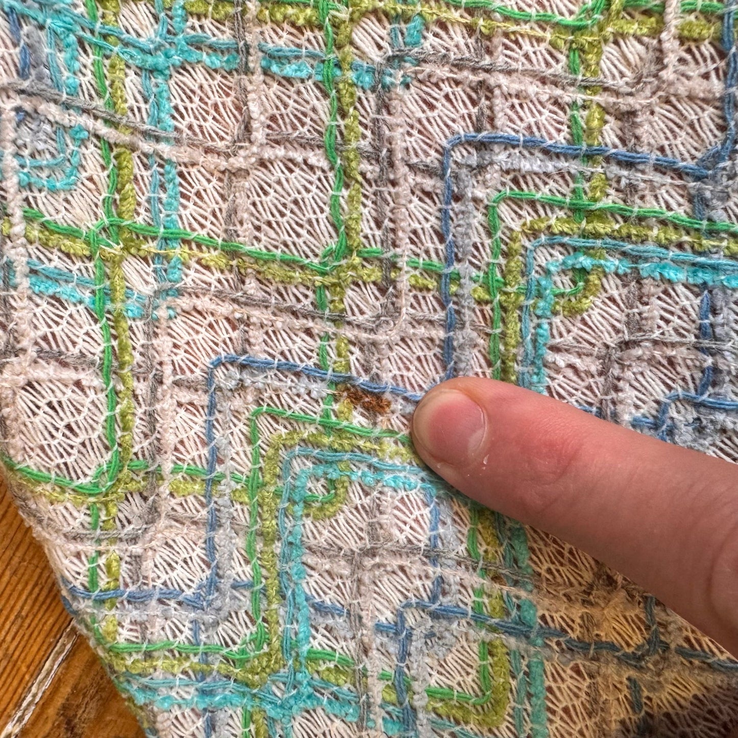 1960’s Zig Zag Woven Maxi Skirt UK 8-10