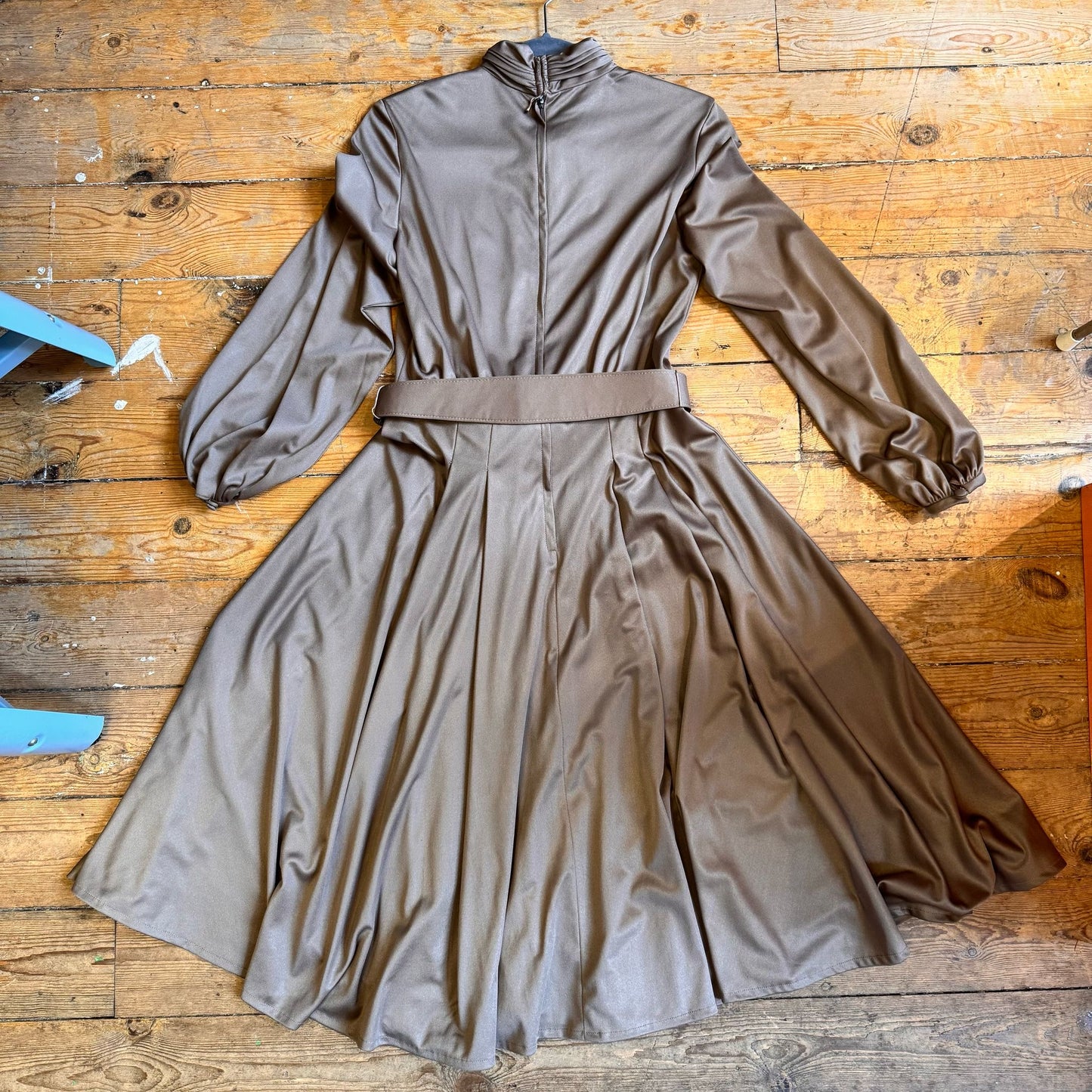 1970’s Berkertex Ruched Collar Dress UK 12