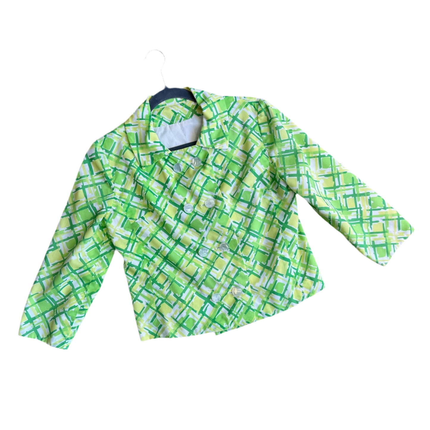 1960’s Ricci Michaels for Harrods Abstract Check Jacket UK 10-12