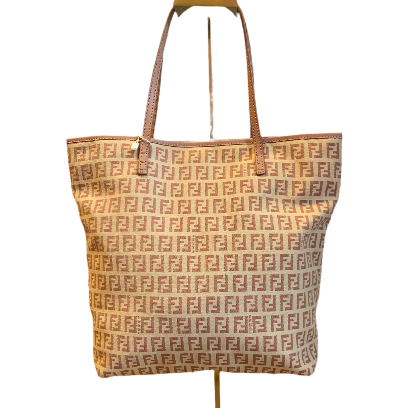 Vintage Fendi Zuccino Pink Monogram Tote Bag