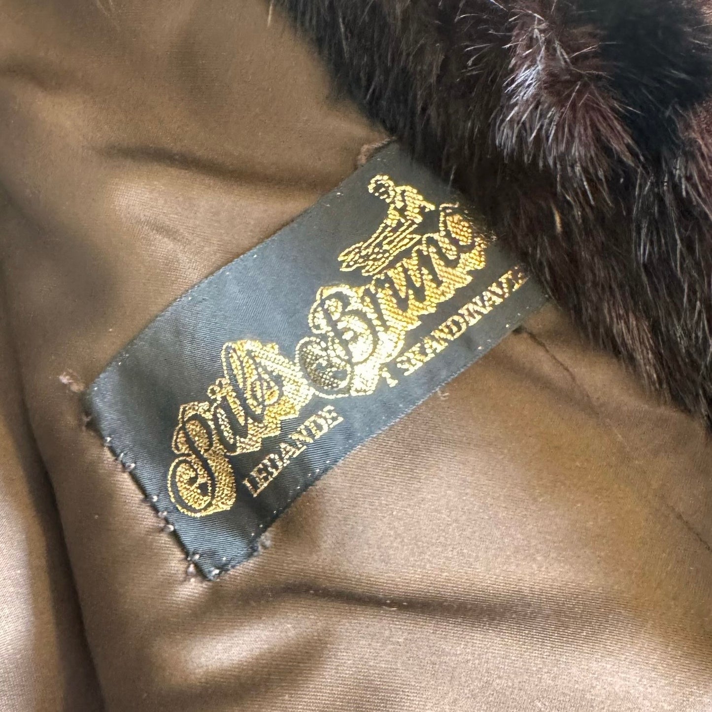 1980’s Päls Bruno Scandinavian Chevron Mink Fur Coat UK 12